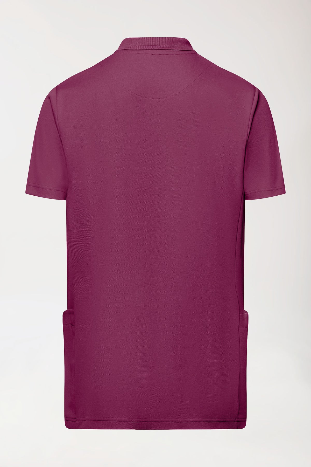 COMFY FLEX Stretch Schlupfkasack Herren - Polokragen berry, Rückansicht 