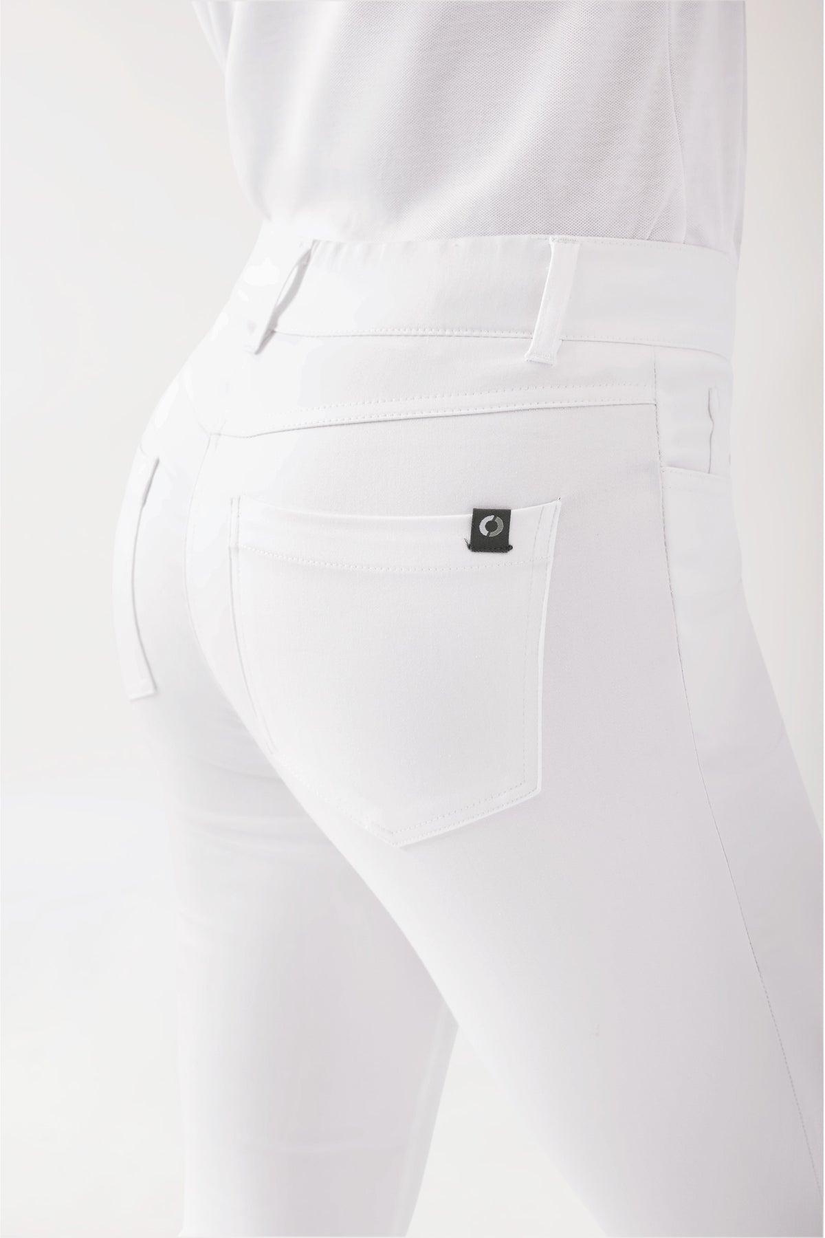 COMFY FLEX 5-Pocket Hose Damen - schlankes Bein weiss, Vue de dos 