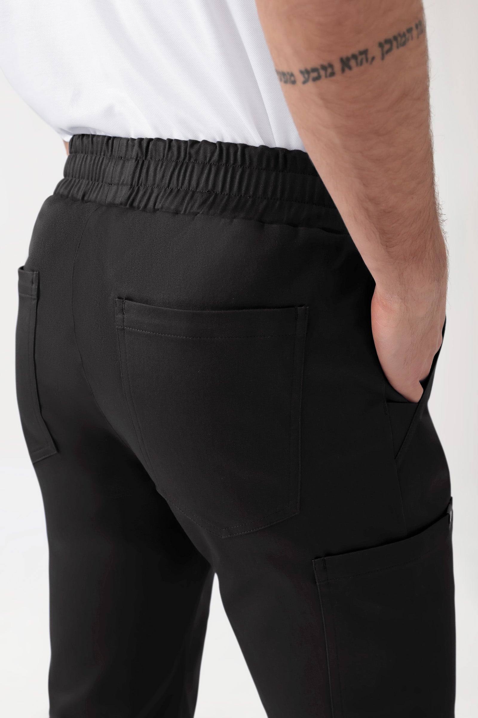 COMFY FLEX Stretch Hose Unisex - 1/1 Länge schwarz, Rückansicht 