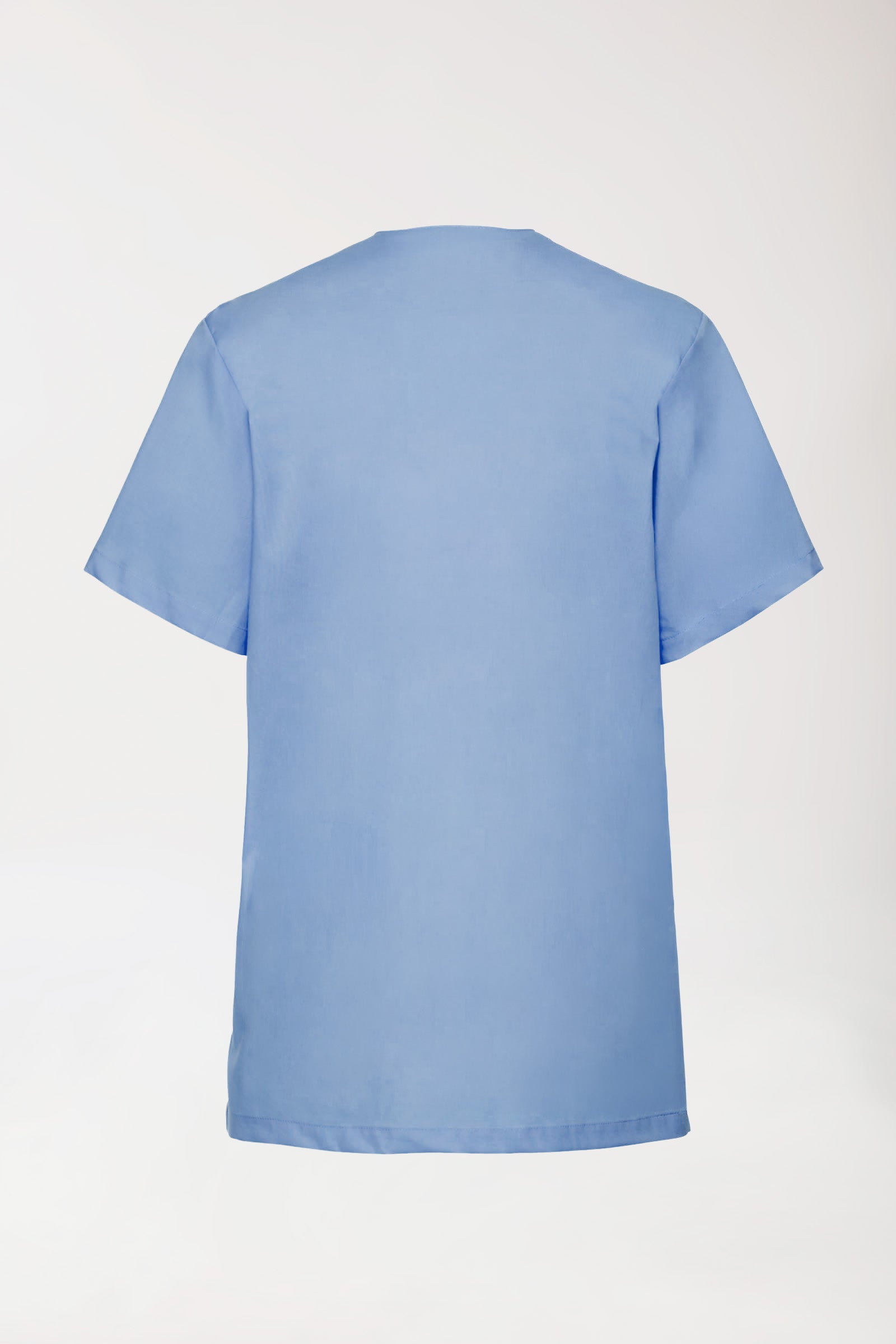 Stretch Schlupfkasack Unisex - V-Ausschnitt himmelblau, Rückansicht 
