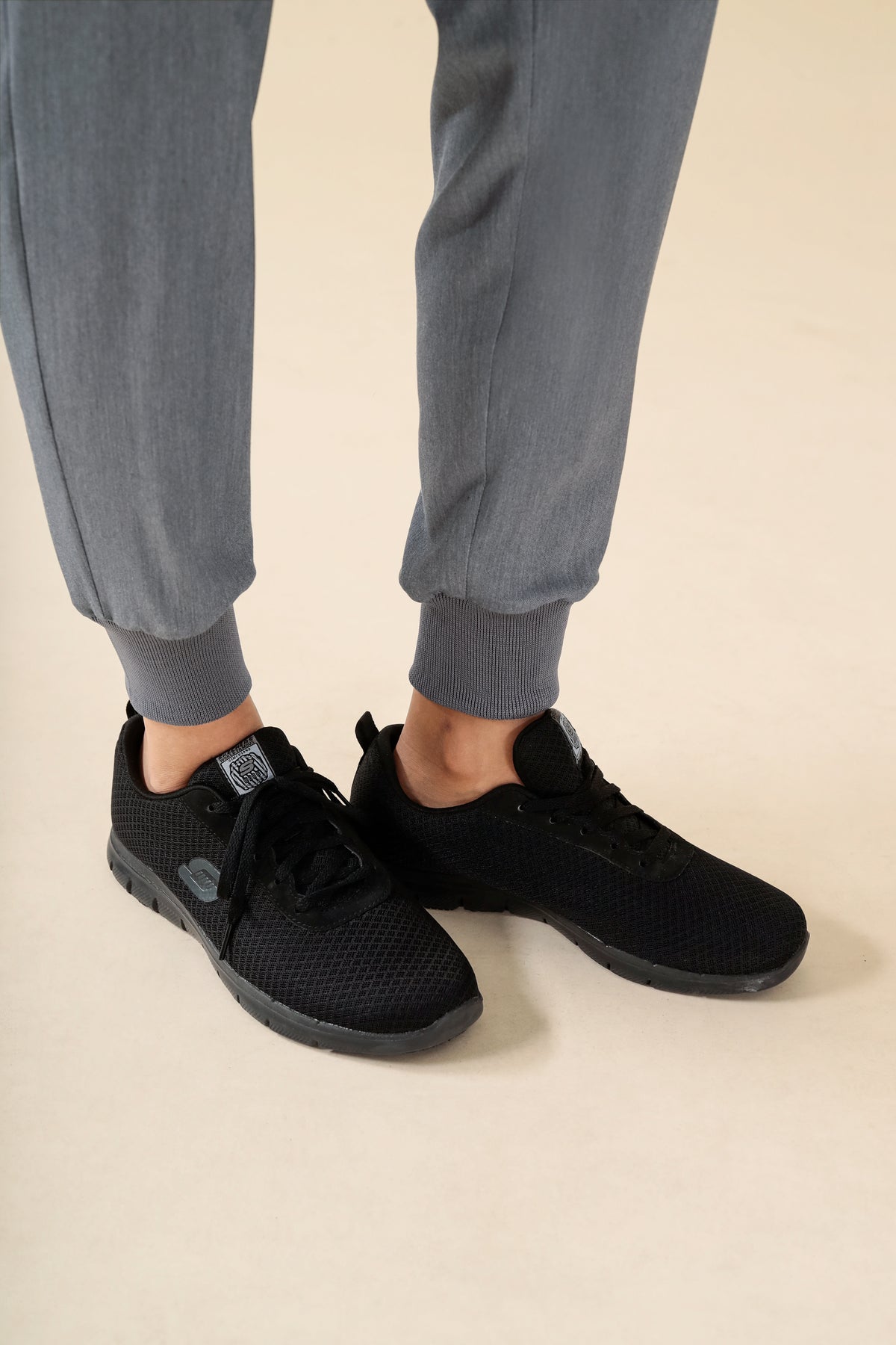 KAERE Hose Damen - Saumbündchen ohne Beintaschen grau melange