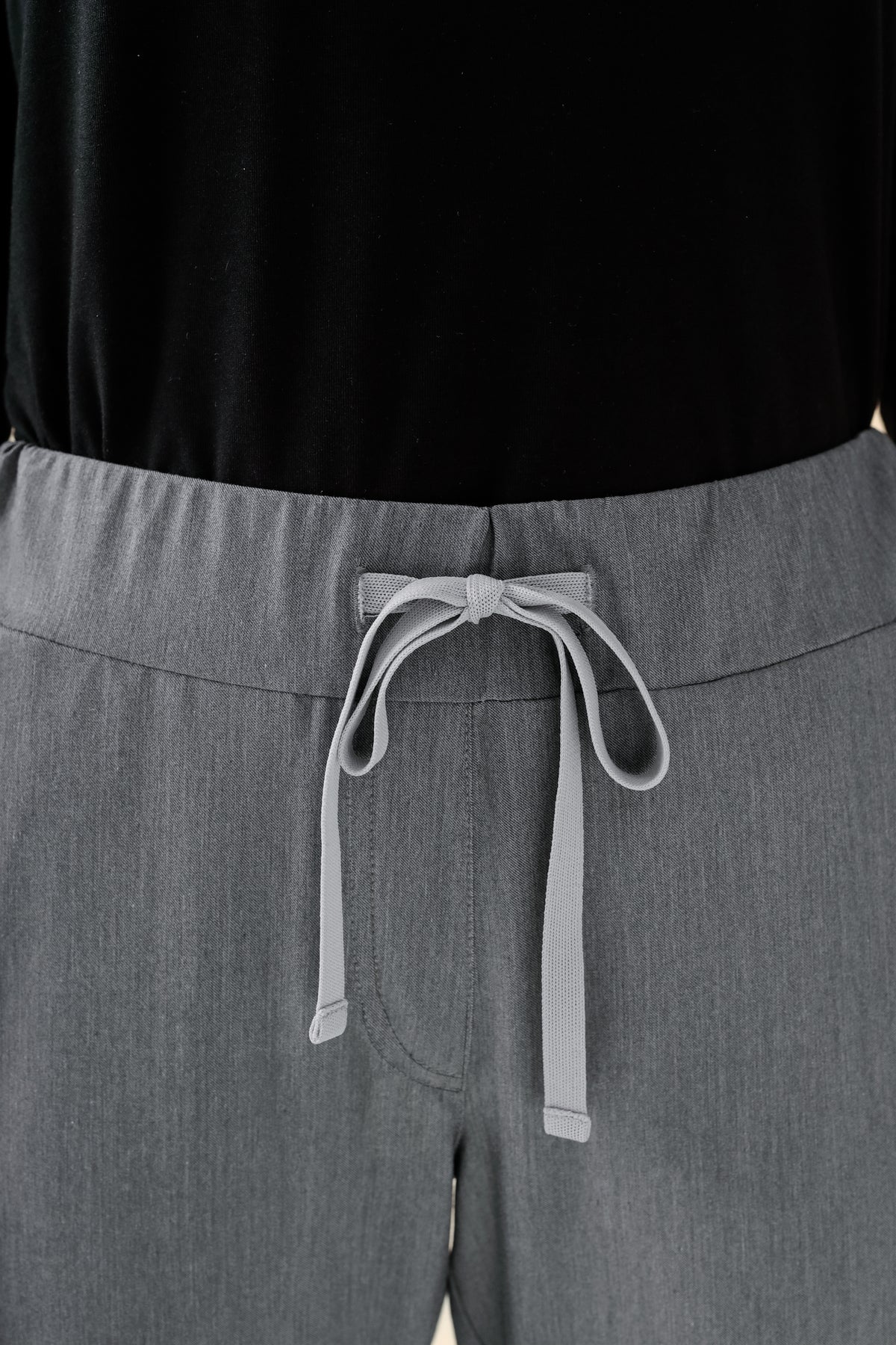 KAERE Hose Damen - gerader Saum Kurzgr. ohne Beintaschen grau melange