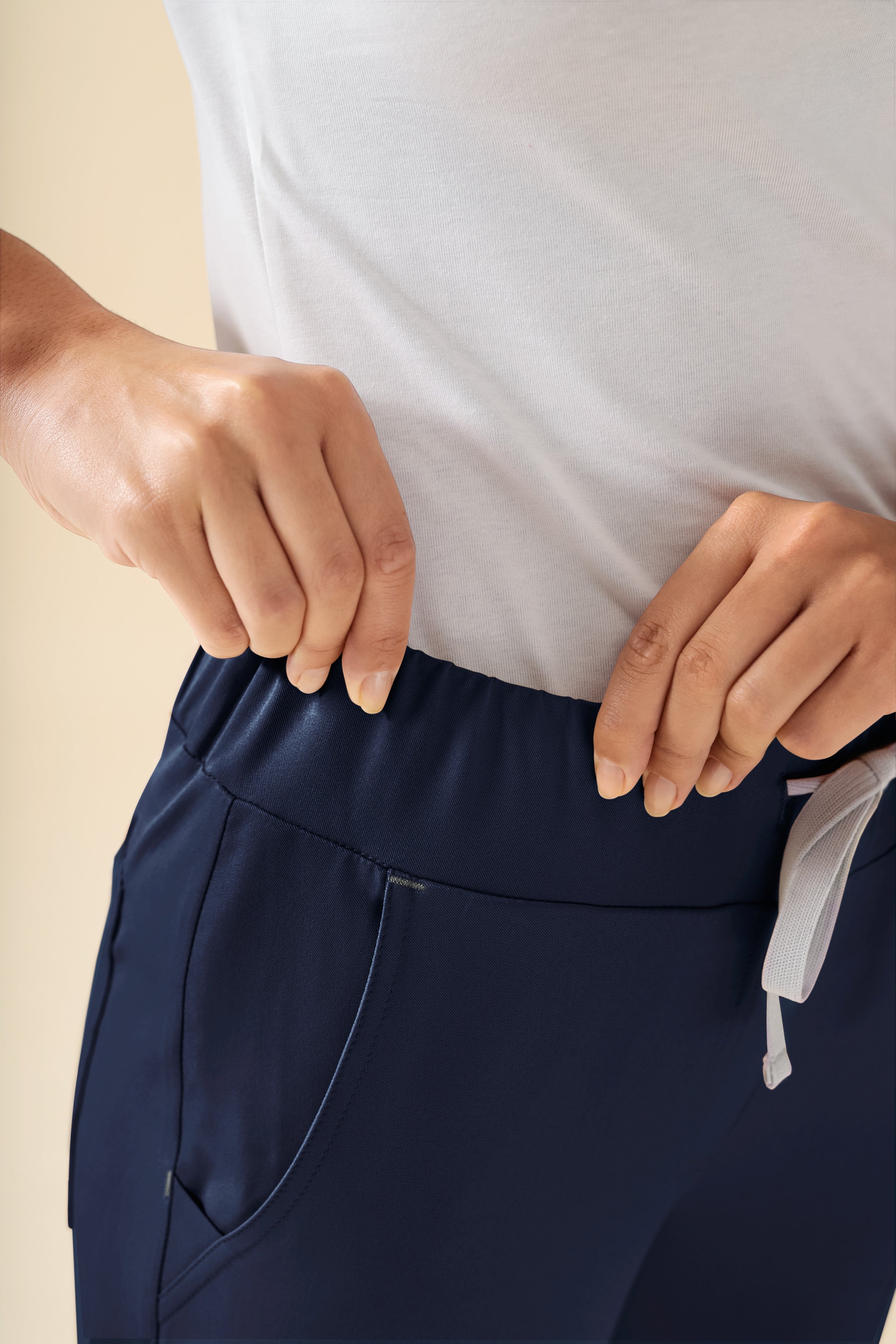 KAERE Hose Damen - Saumbündchen Kurzgr. ohne Beintaschen navy