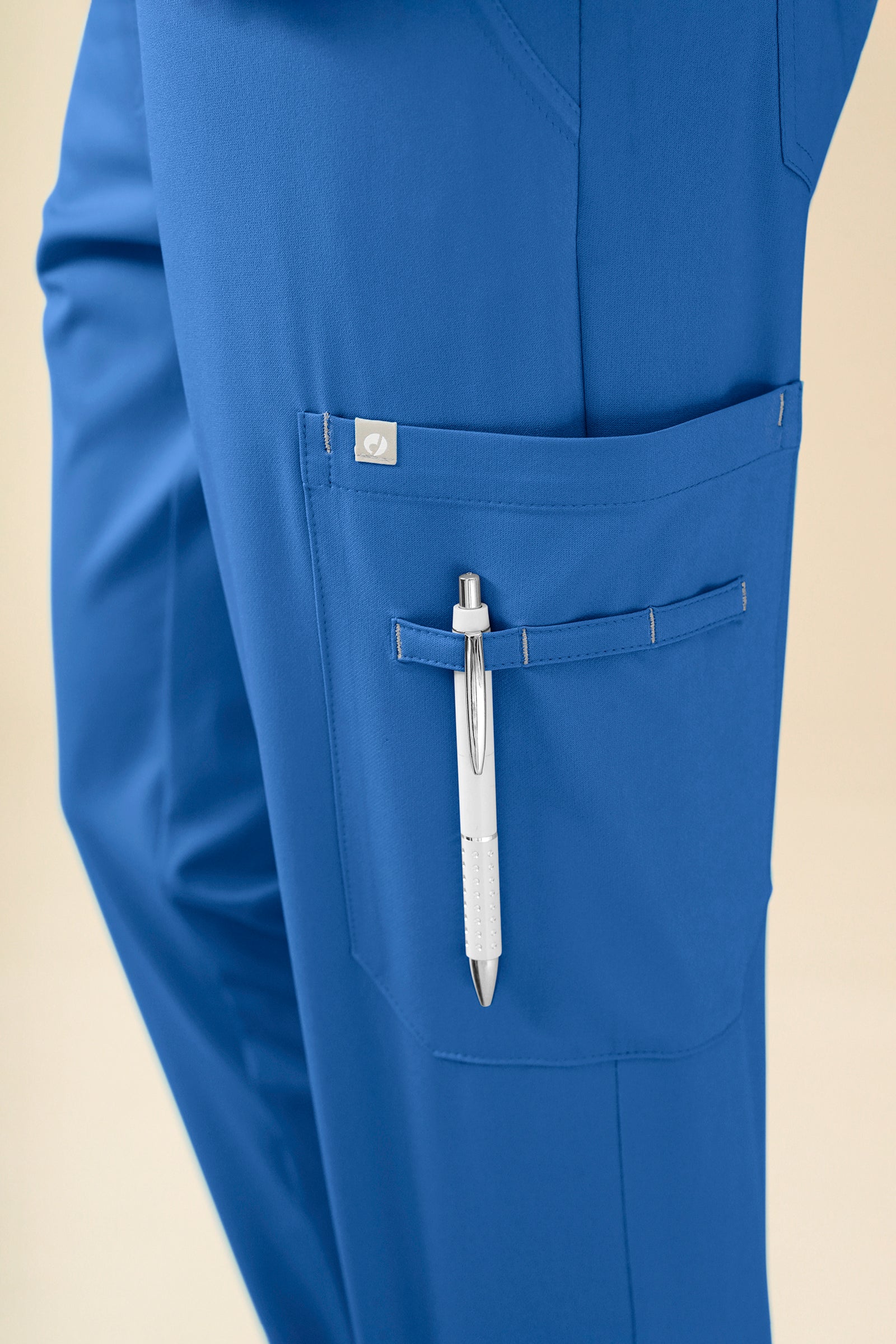 KAERE Hose Herren - Saumbündchen Kurzgr. mit Beintaschen blau