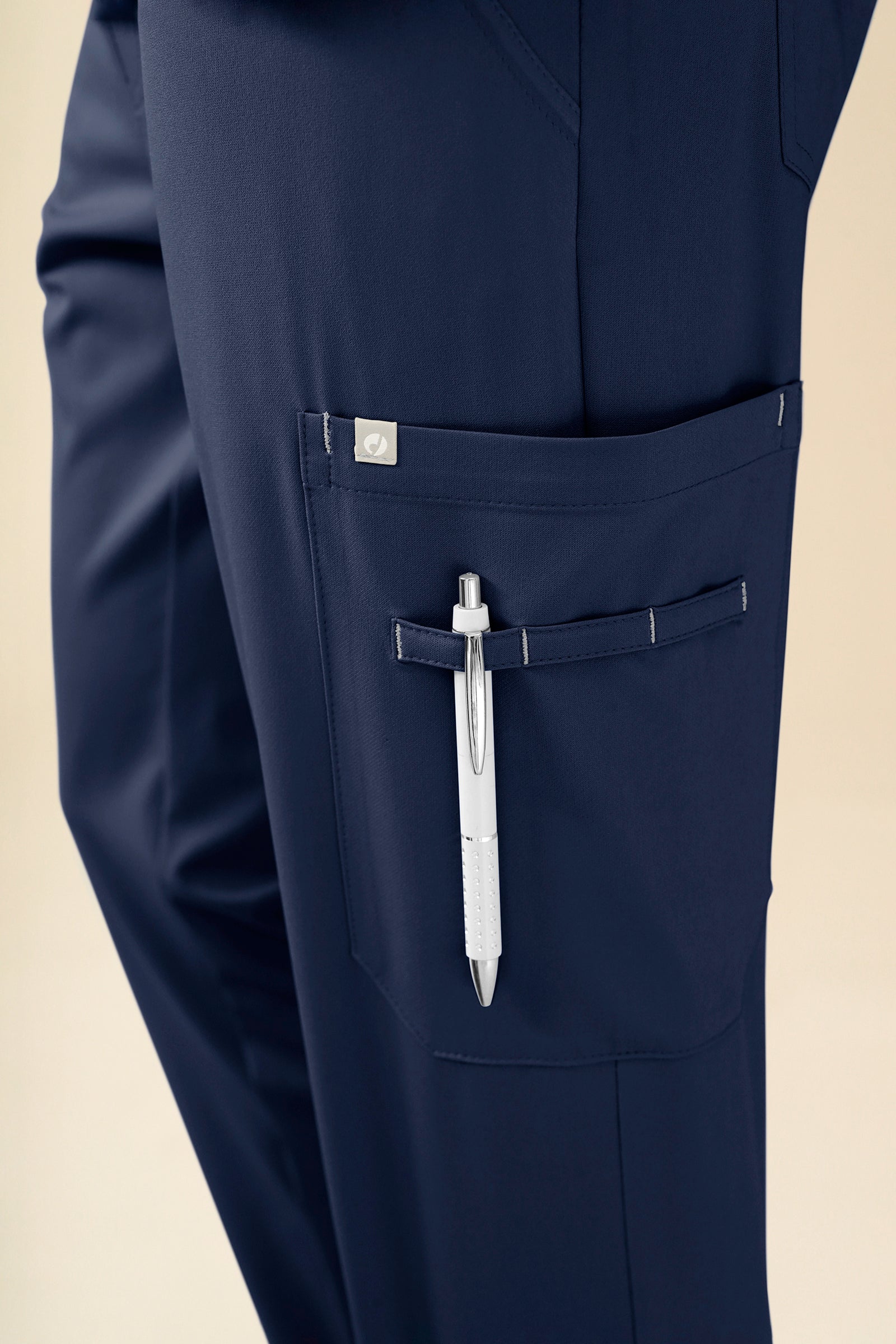 KAERE Hose Herren - Saumbündchen Kurzgr. mit Beintaschen navy