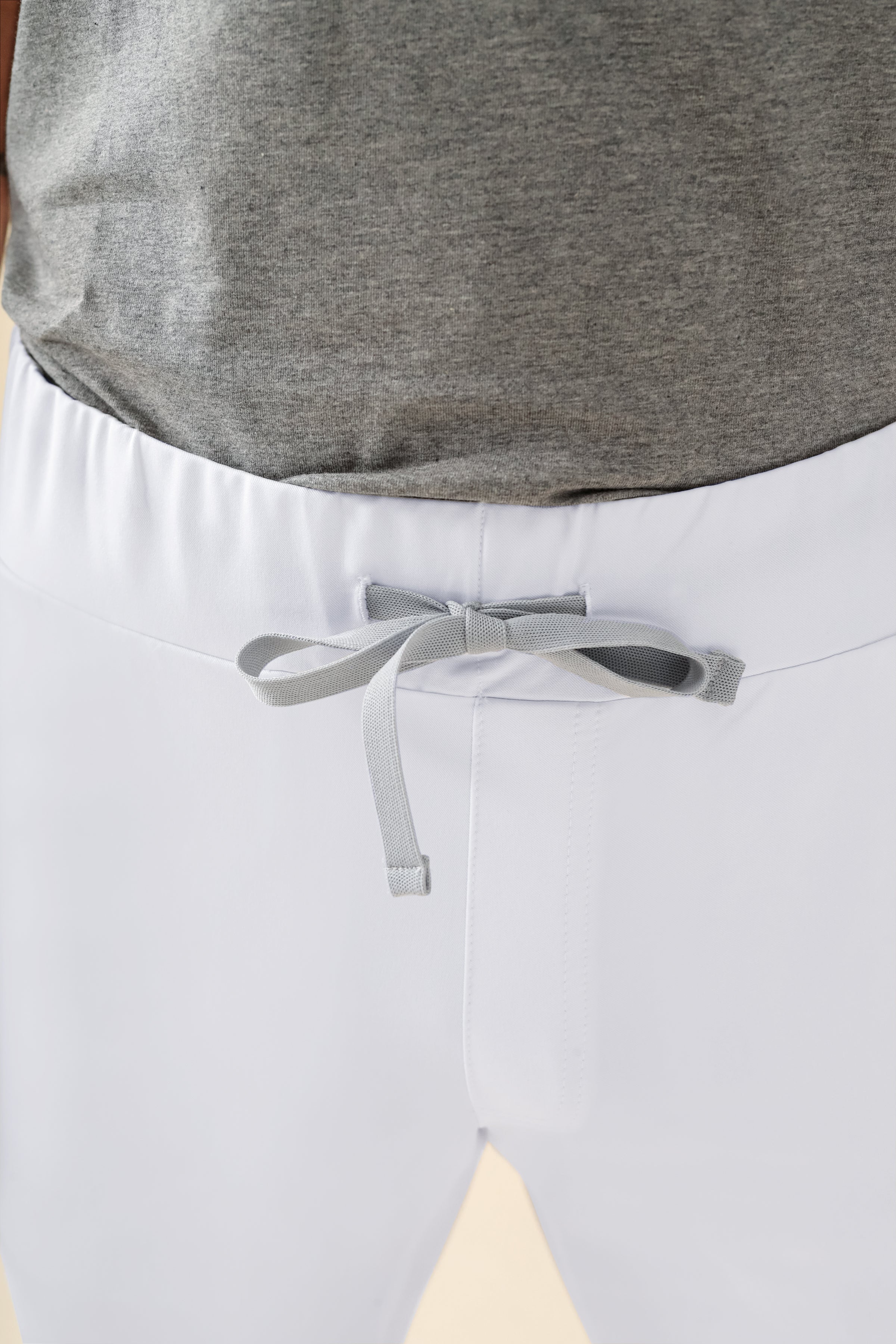 KAERE Hose Herren - gerader Saum ohne Beintaschen weiss