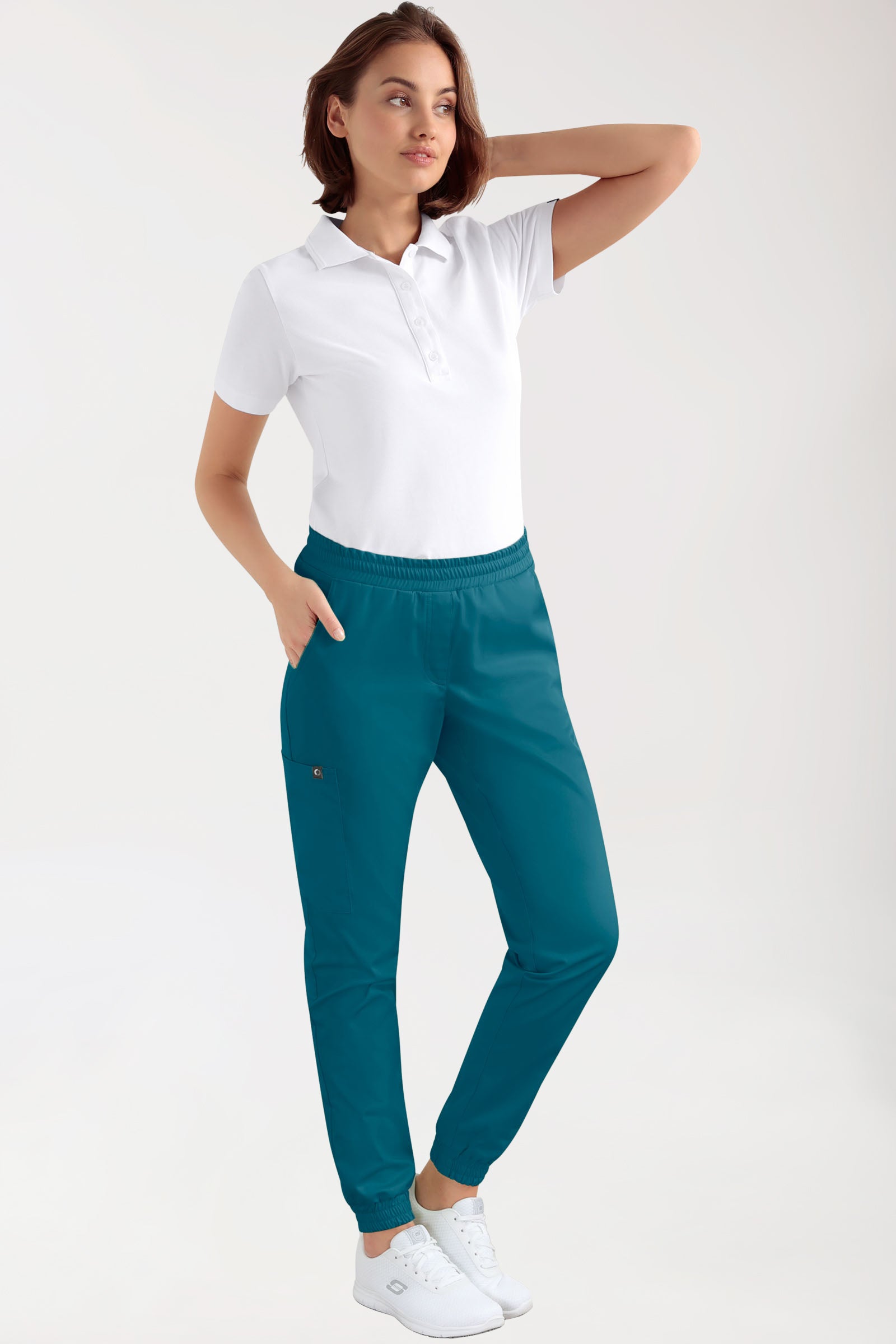 CORE Cargohose Damen - Jogpants Style petrol, Vue de face 