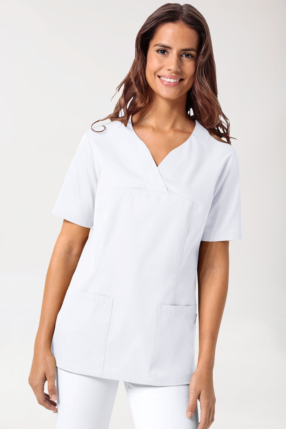 CORE Schlupfkasack Damen - 5er-Pack - Herzausschnitt weiss, Vorderansicht 