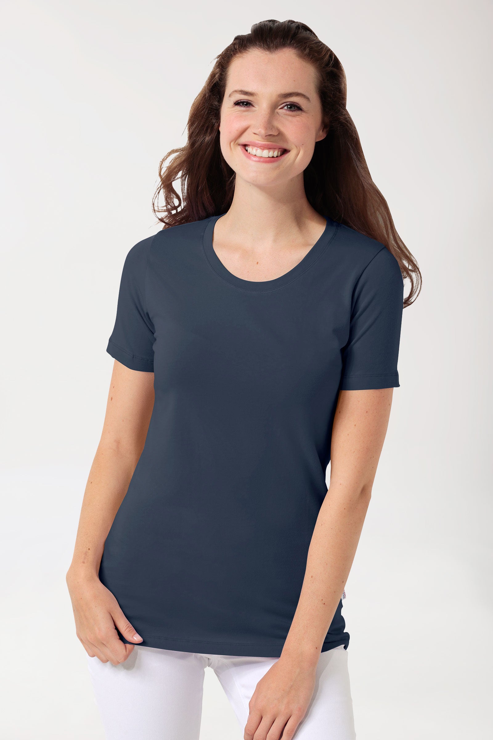 CORE Shirt Damen - Rundhals navy, Vorderansicht 