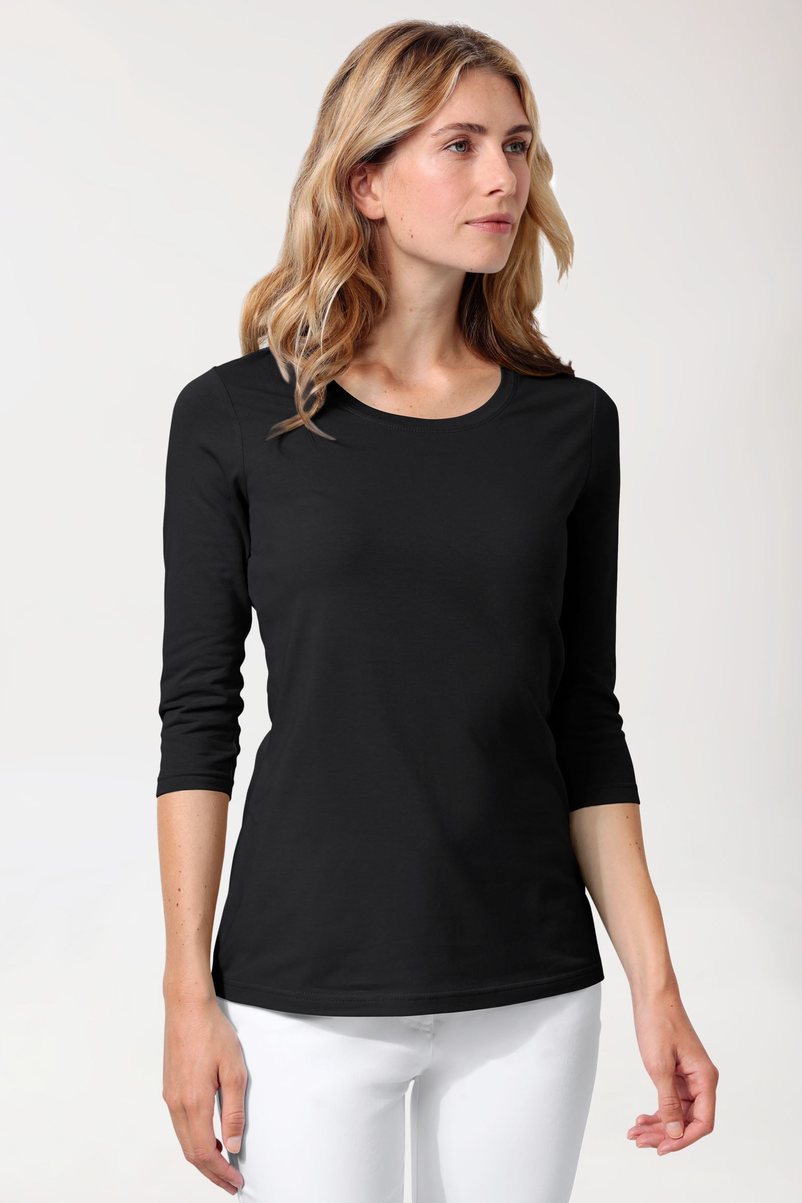 CORE Shirt Damen - 3/4 Arm schwarz, Vue de face 