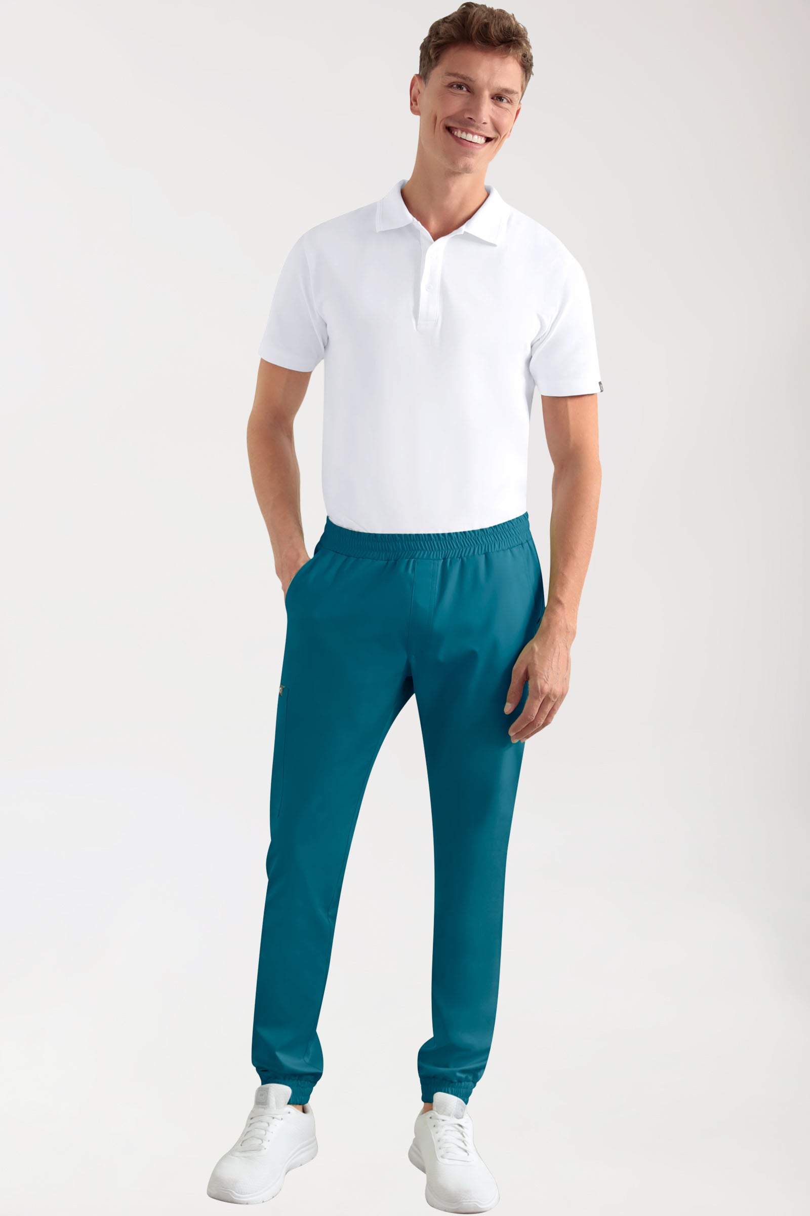 CORE Cargohose Herren - Jogpants Style petrol, Vue de face 