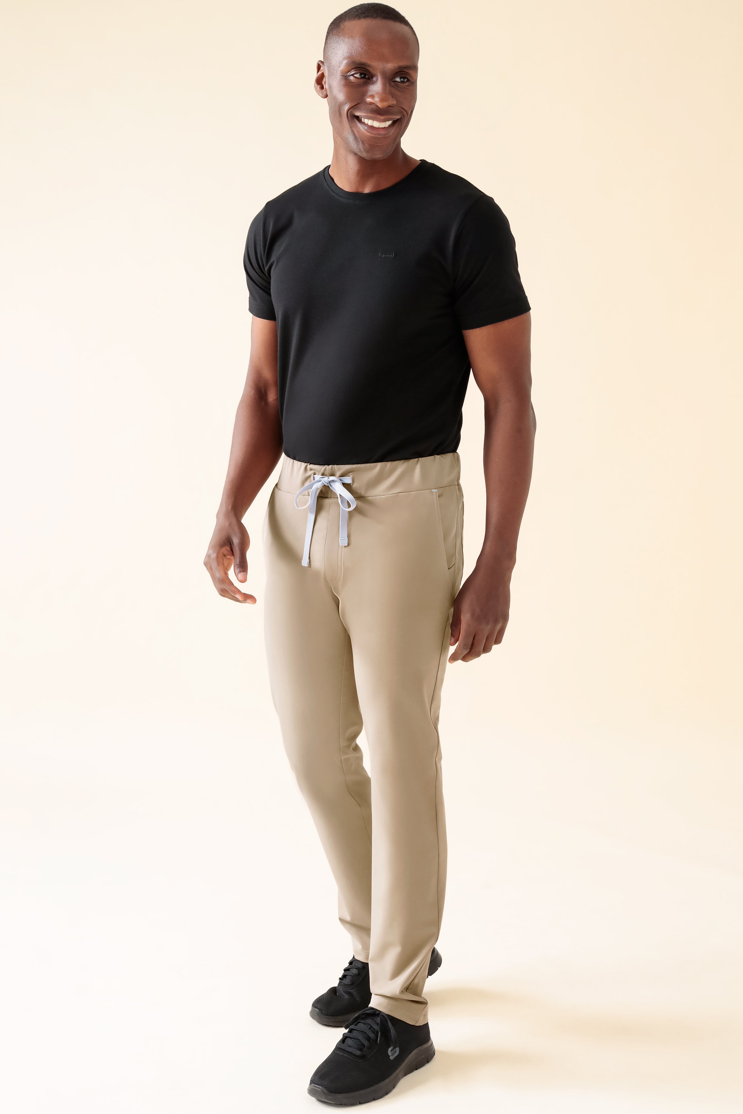 KAERE Hose Herren - gerader Saum ohne Beintaschen sand, Vorderansicht 