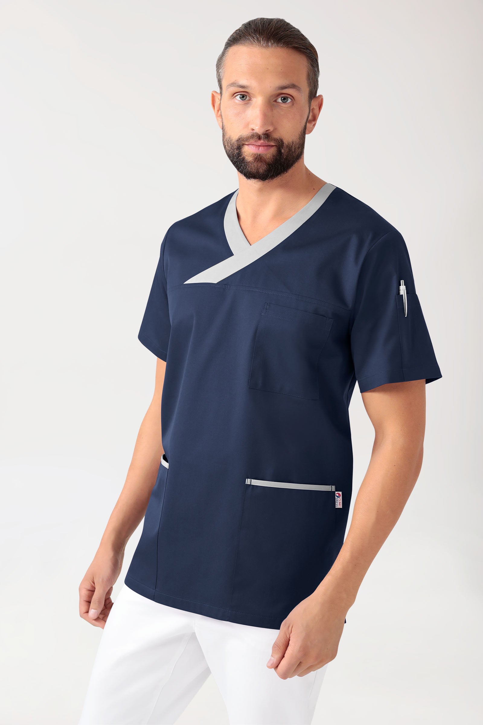CORE Schlupfkasack Herren navy/grau, Vue de face 