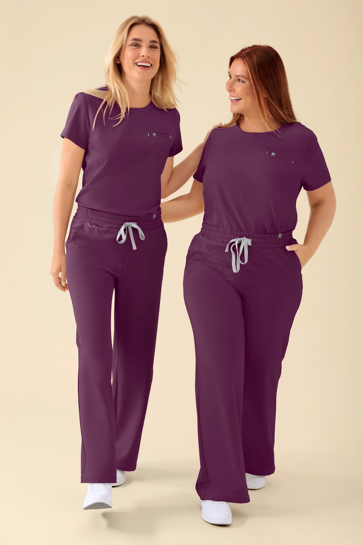 KAERE Shirt Damen - Rundhalsausschnitt pflaume, Vue de face 
