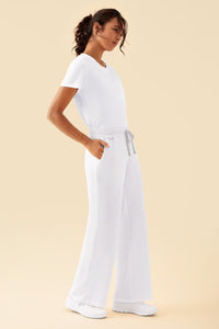 KAERE Hose Damen - weites Bein weiss