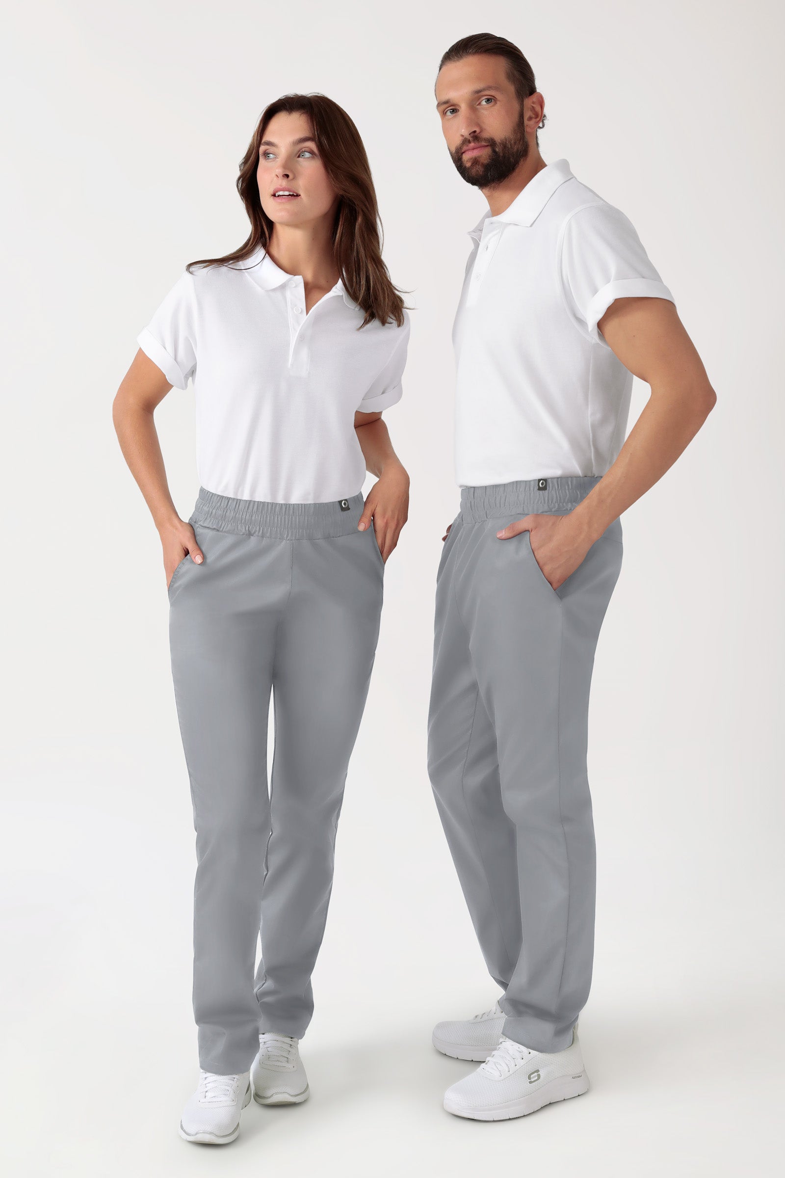 CORE Hose Unisex - hoher Bund grau, Vue de face 