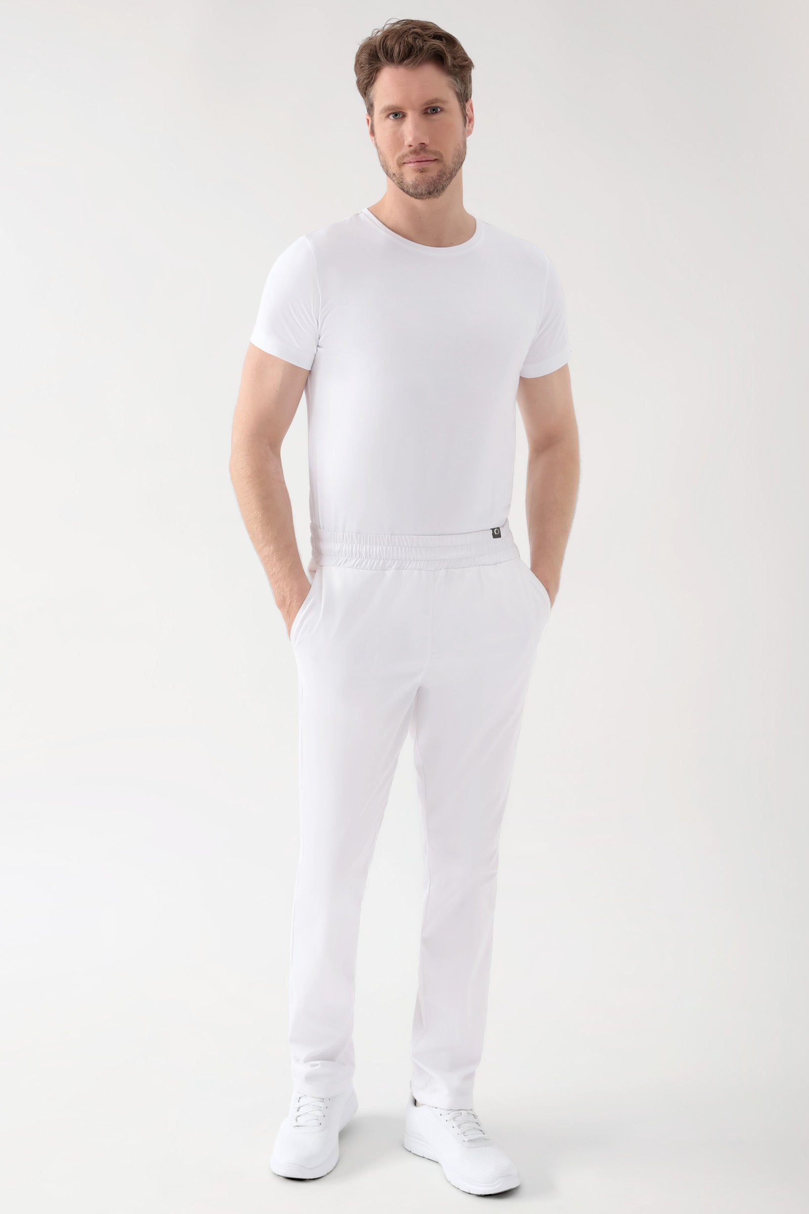CORE Hose Unisex - hoher Bund weiss, Vorderansicht 
