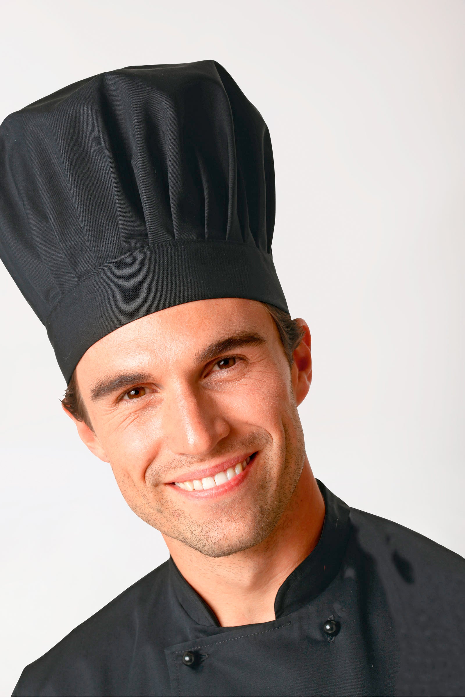 Gastro Kochmütze Unisex schwarz, Vue de face 