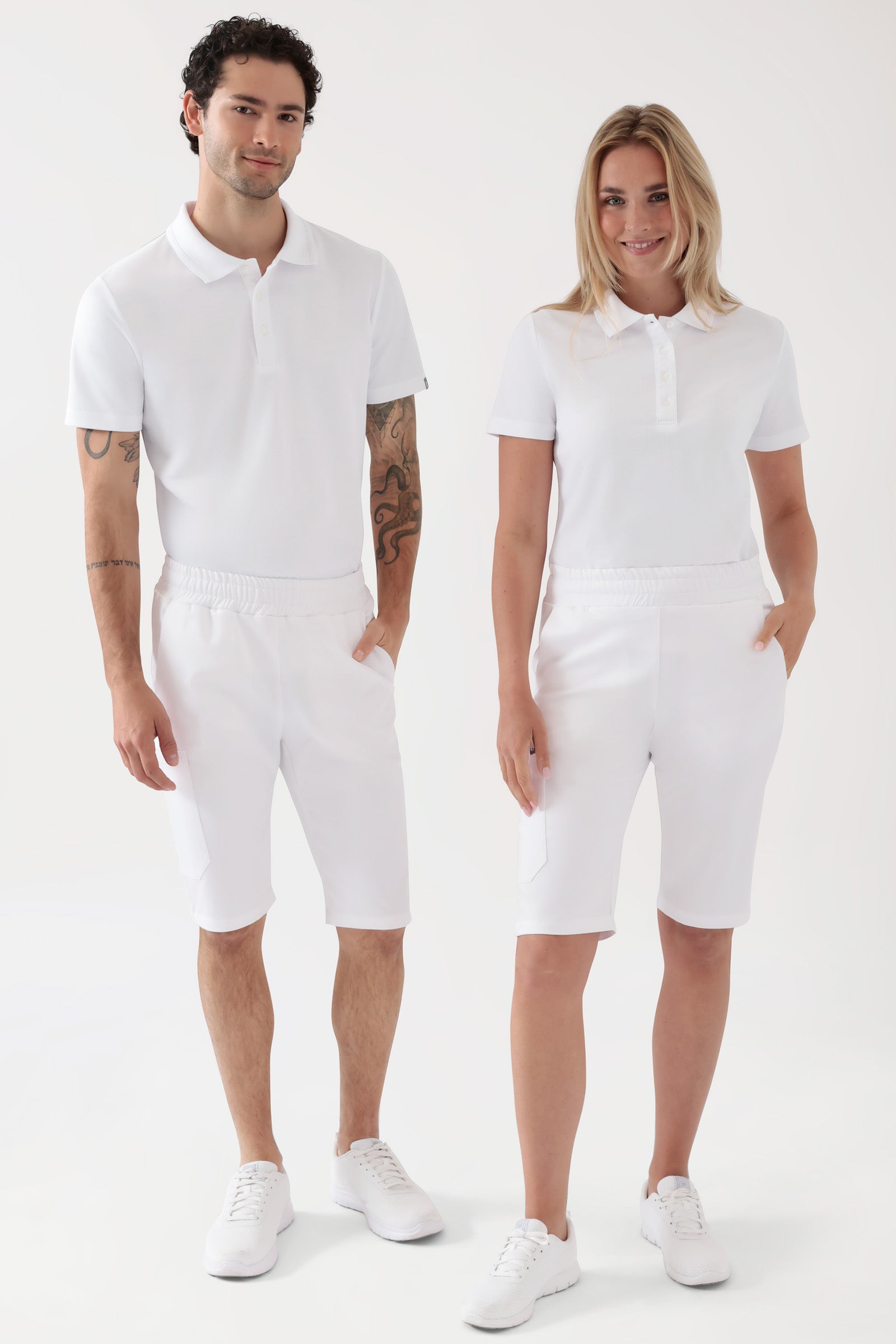 COMFY FLEX Stretch Hose Unisex - Bermuda weiss, Vue de face 