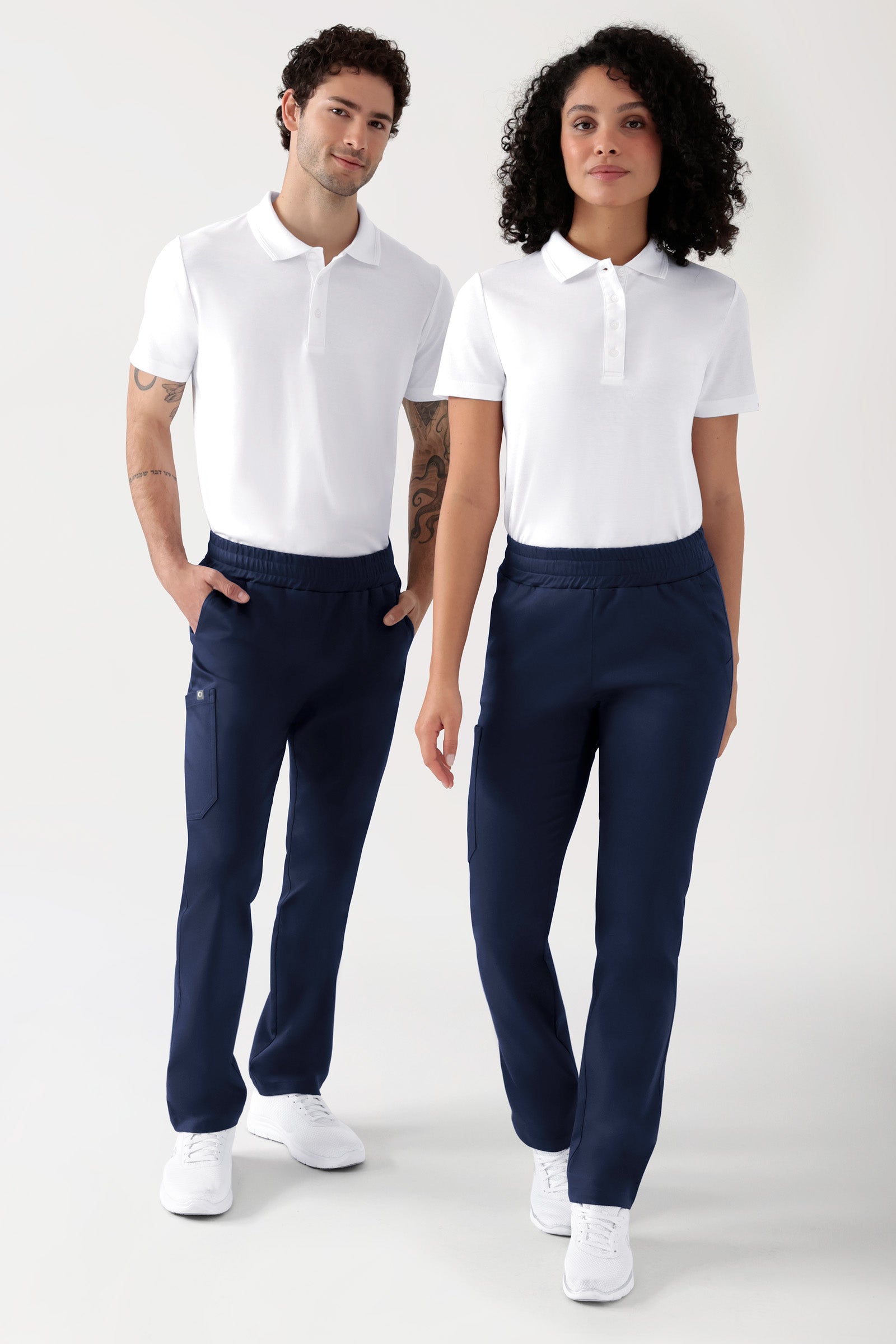 COMFY FLEX Stretch Hose Unisex - 1/1 Länge navy, Vorderansicht 