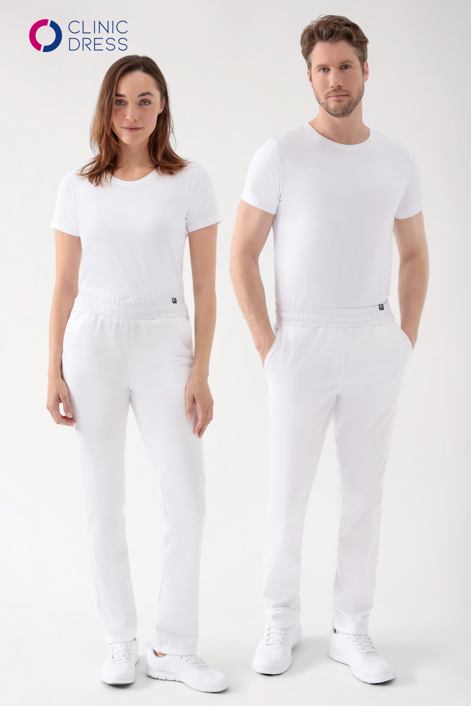 CORE Hose Unisex - hoher Bund weiss, Vue de face 