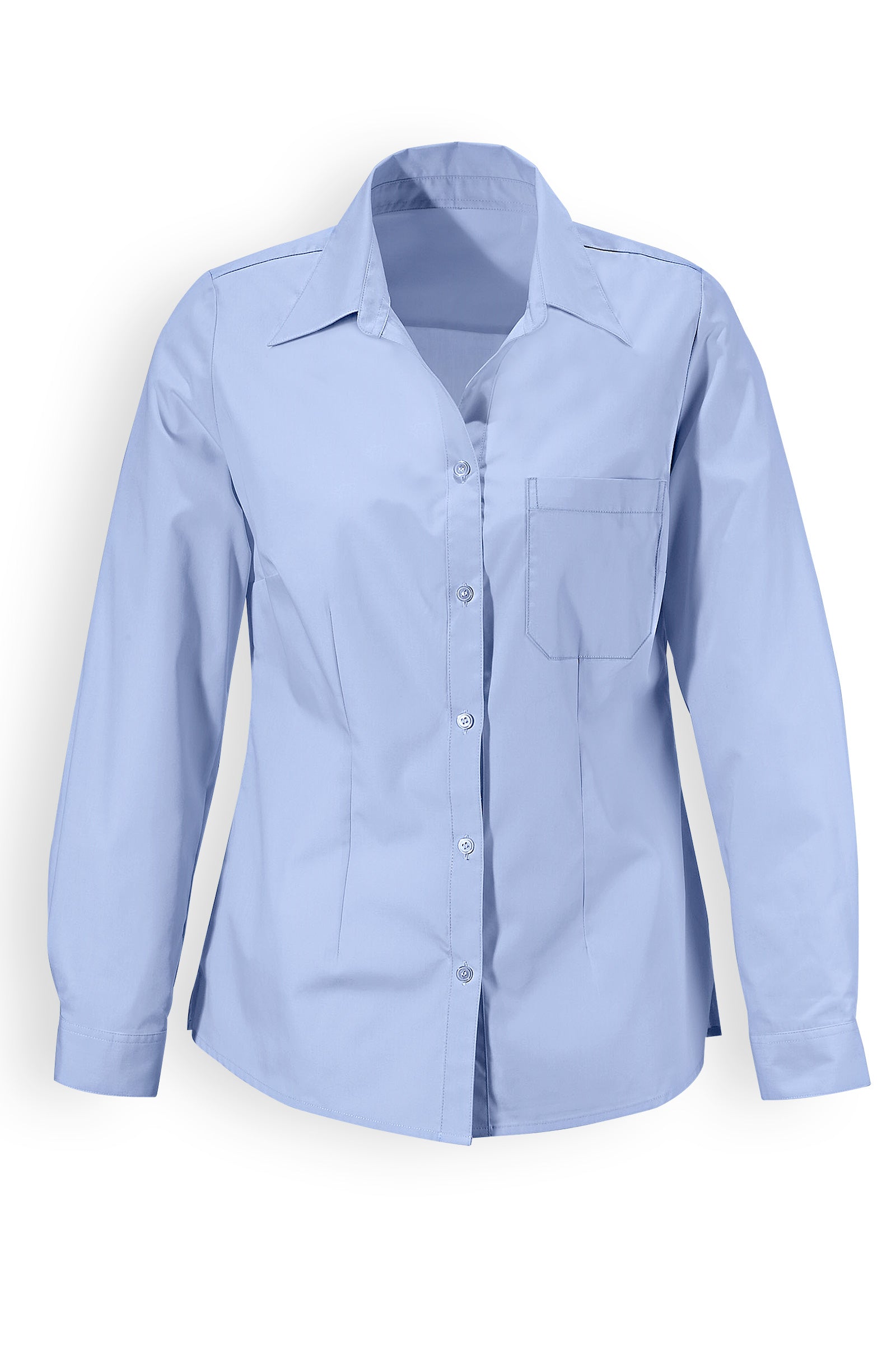 Bluse Eisblau Abgerundeter Saum, Vue de face 