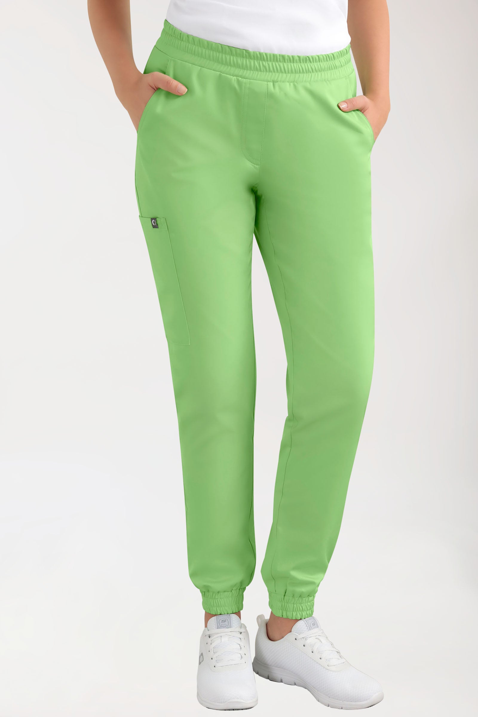 CORE Cargohose Damen - Jogpants Style apfelgrün, Vue de face 