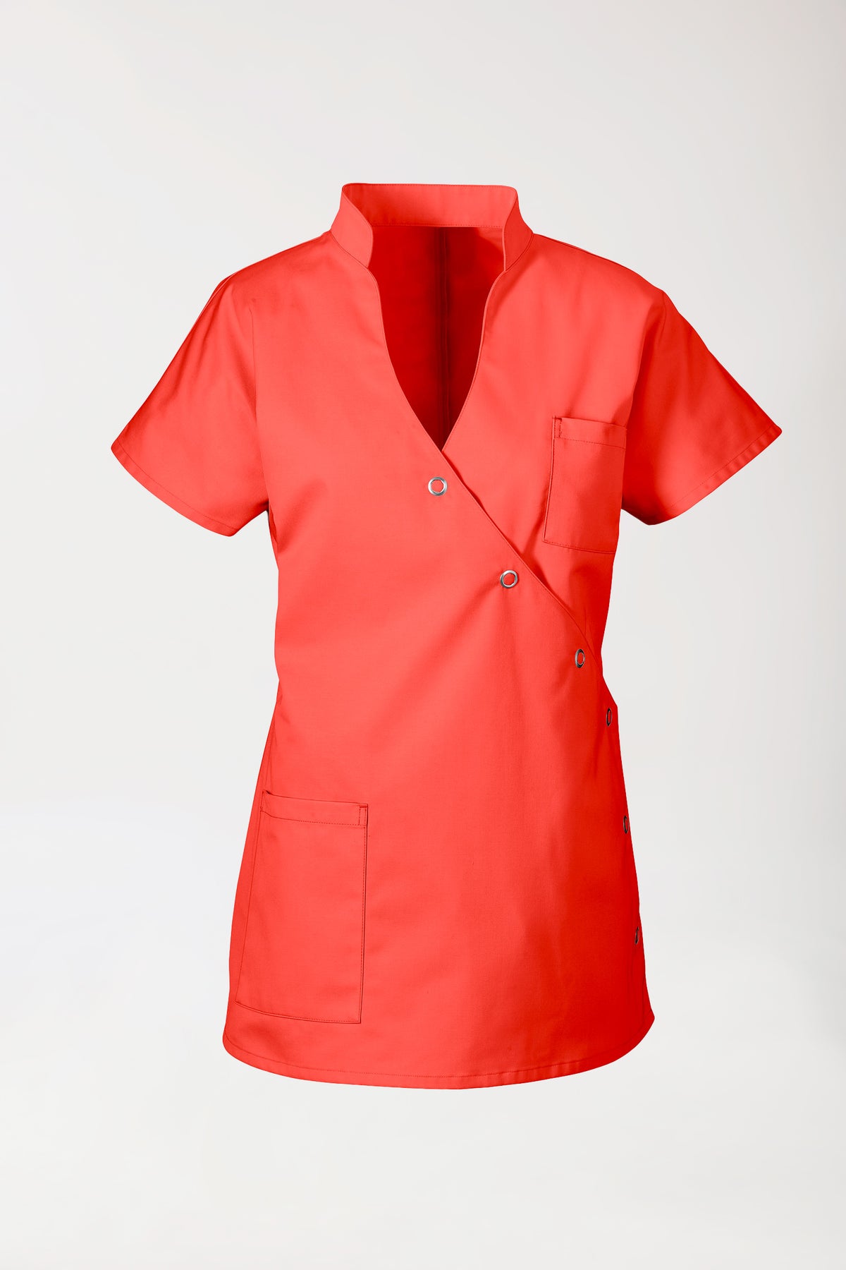 JUST STRONG Kasack Damen - Druckknopfleiste mandarinrot, Vue de face 
