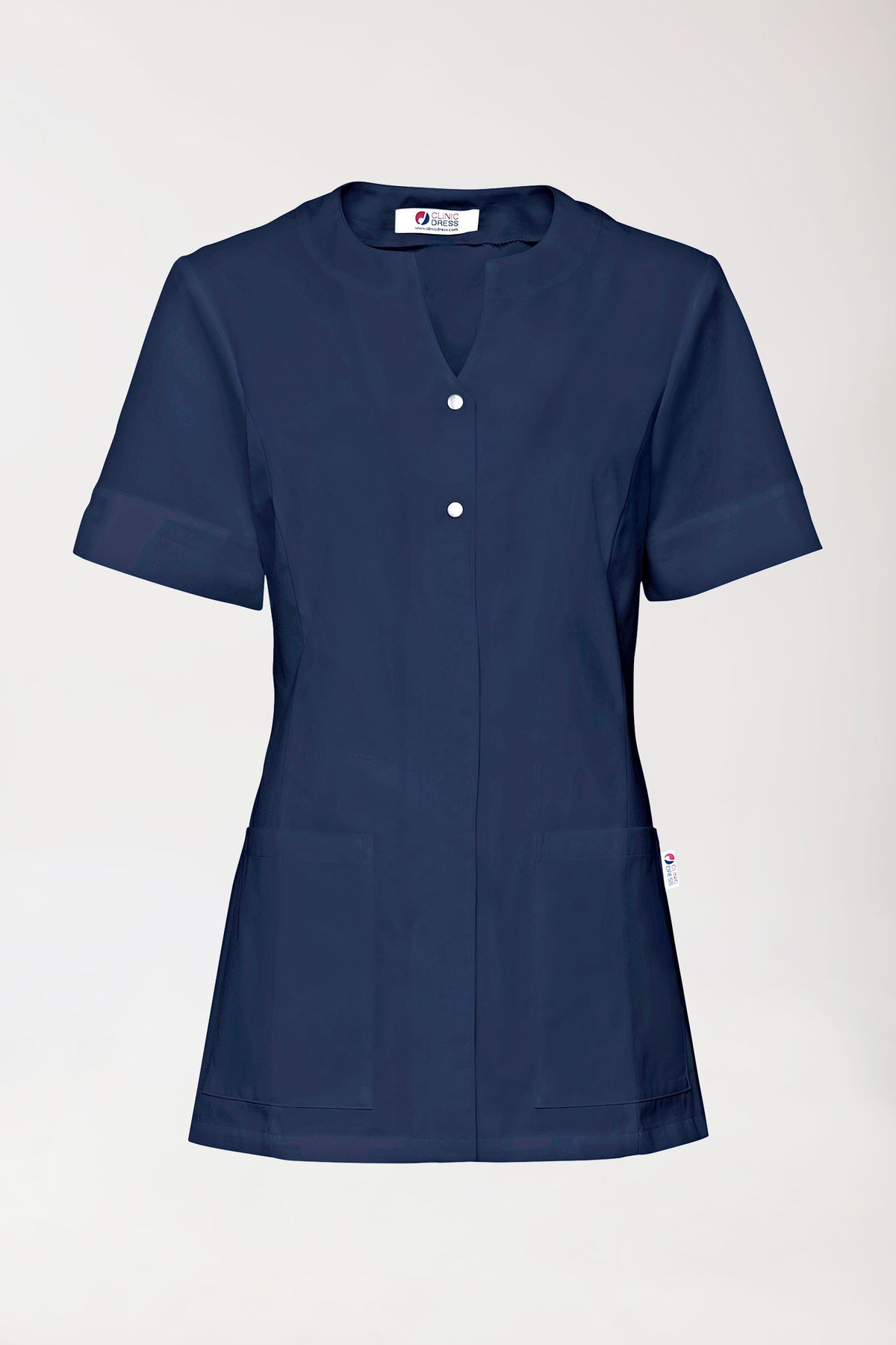 Beauty Kasack Damen - verdeckte Knopfleiste navy, Vue de face 