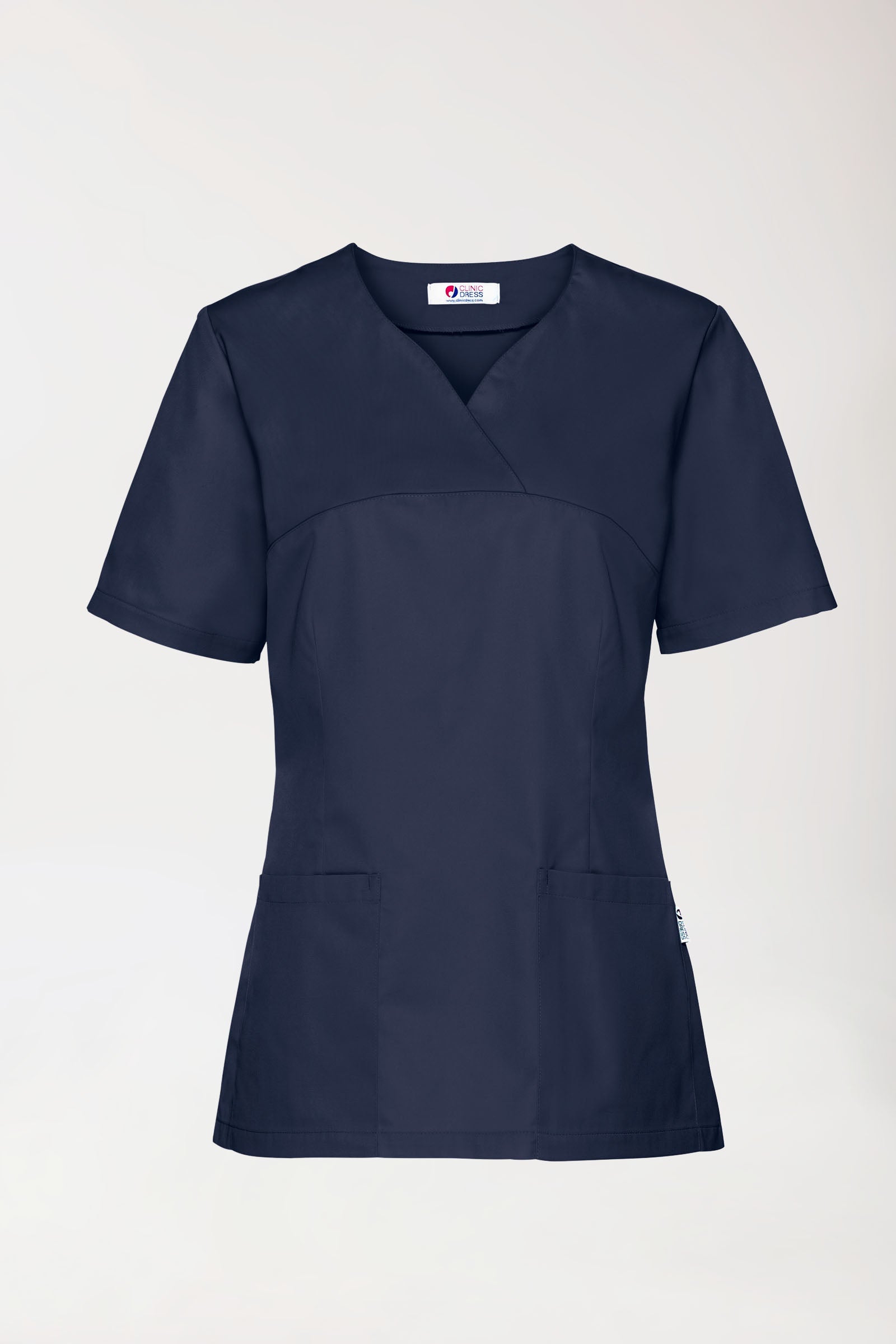 CORE Schlupfkasack Damen - Herzausschnitt navy, Vorderansicht 
