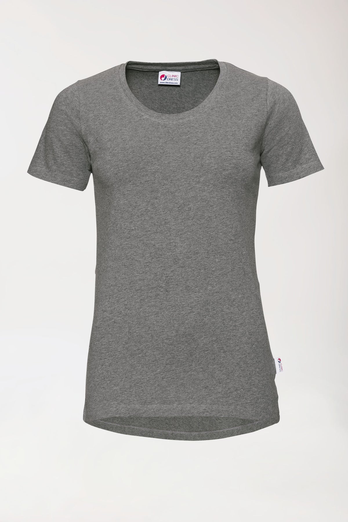 CORE Shirt Damen - Rundhals dunkelgrau melange, Vue de face 
