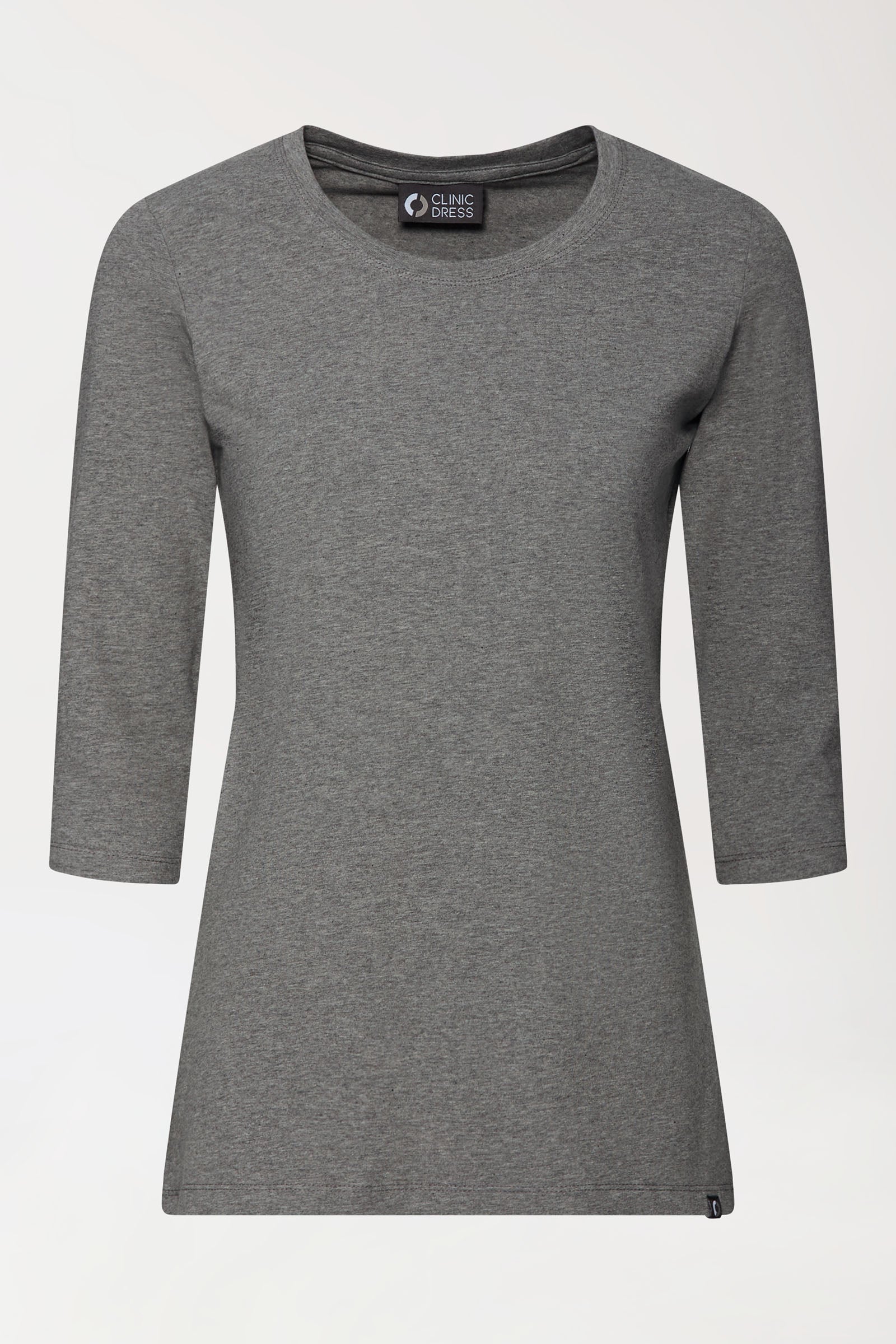CORE Shirt Damen - 3/4 Arm dunkelgrau melange, Vue de face 