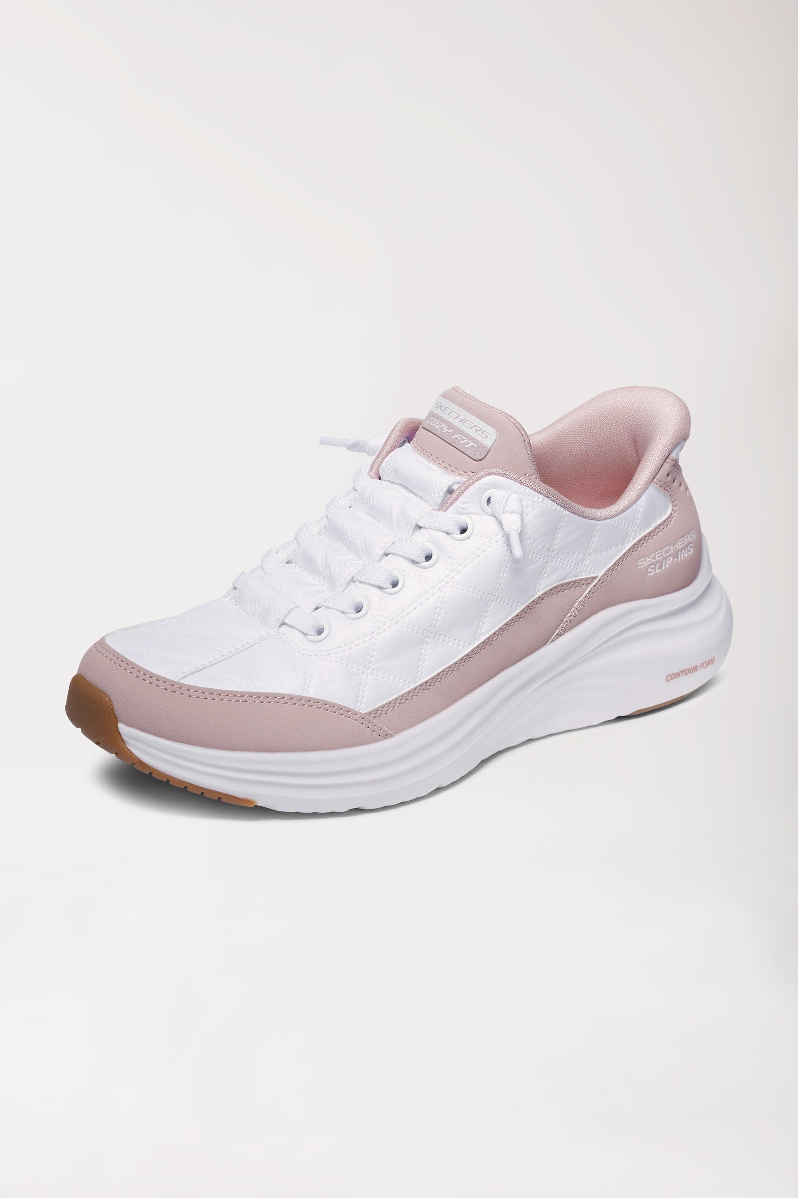 Damen Sneaker-SKECHERS Slip-ins-weiss/rosé