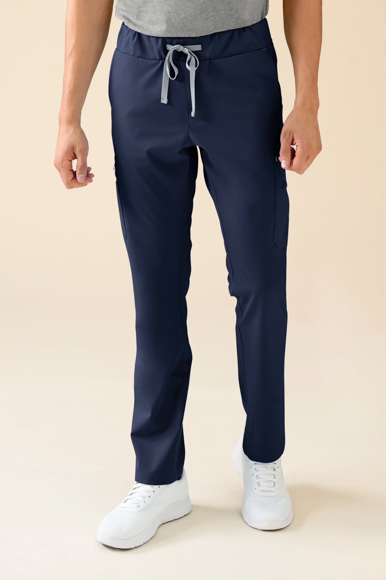KAERE Hose Herren - gerader Saum mit Beintaschen navy, Vue de face 