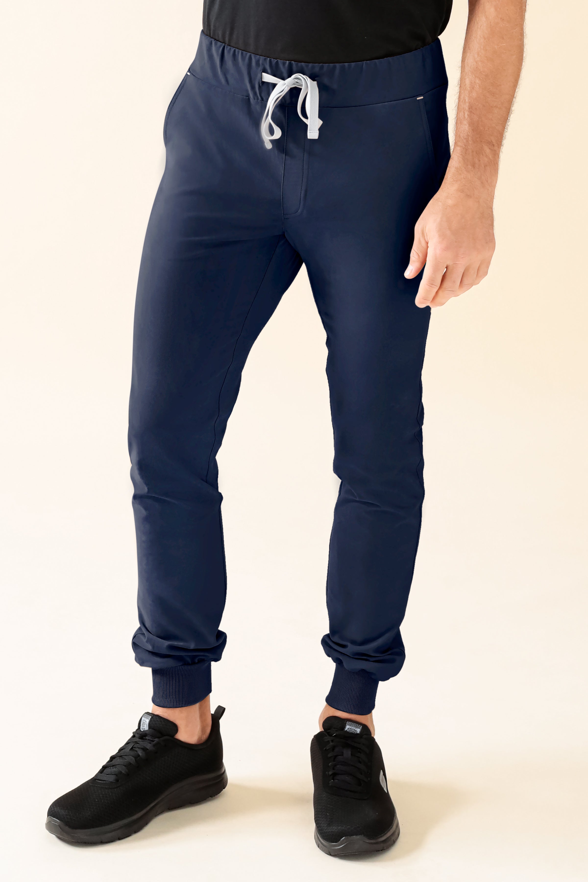 KAERE Hose Herren - Saumbündchen ohne Beintaschen navy, Vue de face 