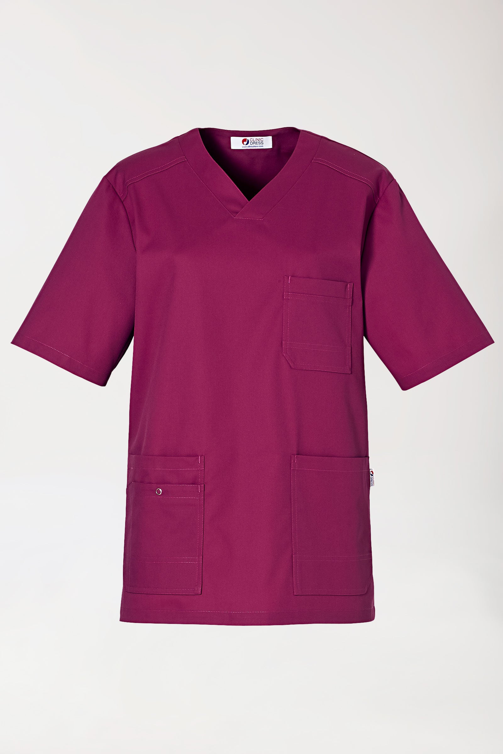 CLINIC STRETCH Schlupfkasack Herren berry, Vue de face 