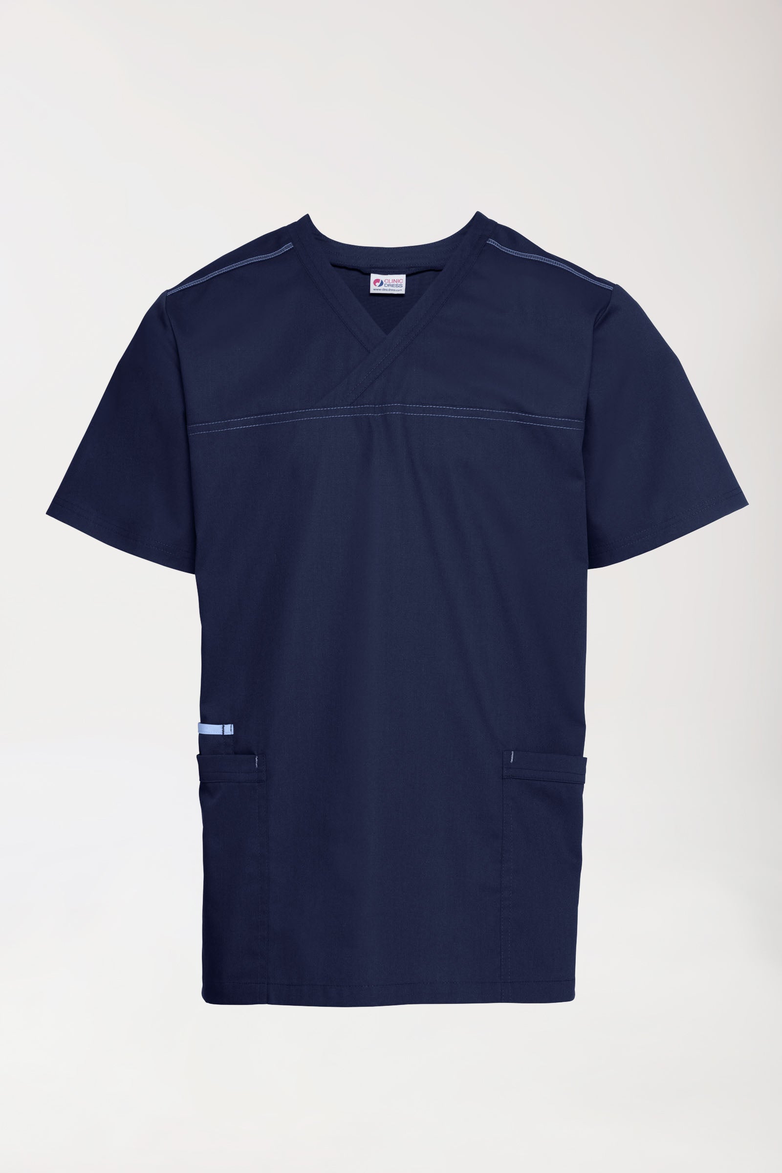 Schlupfkasack Navy mit Himmelblau Unisex, Vue de face 