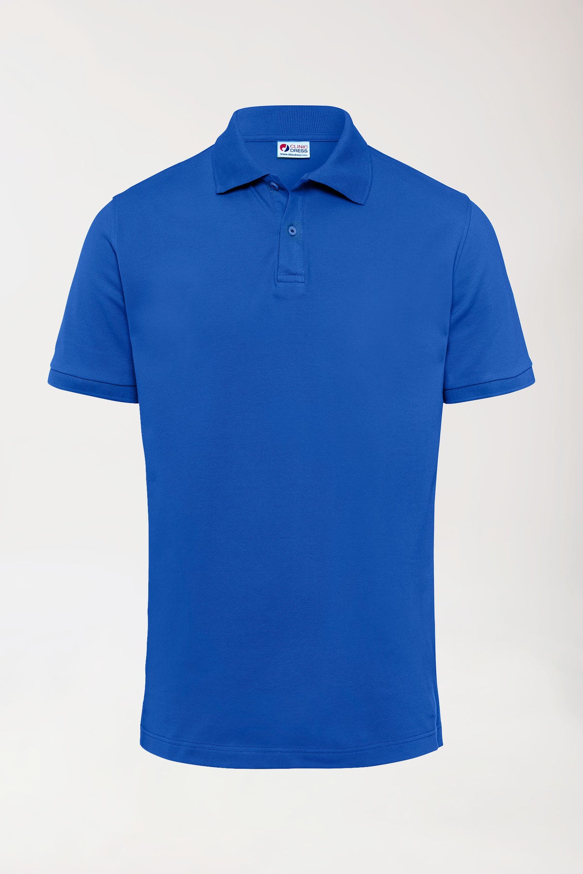 Stretch Shirt Herren - Polokragen königsblau, Vue de face 