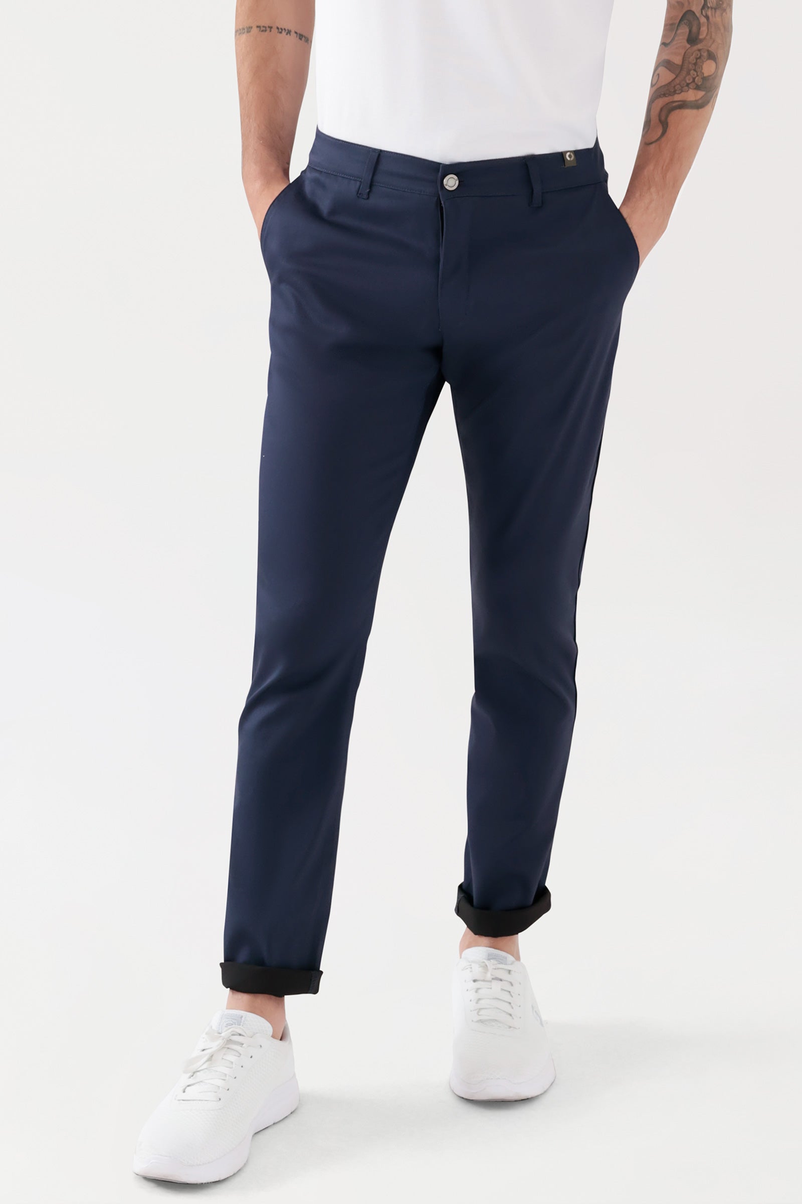 COMFY FLEX Hose Herren - Chino Style navy, Vue de face 