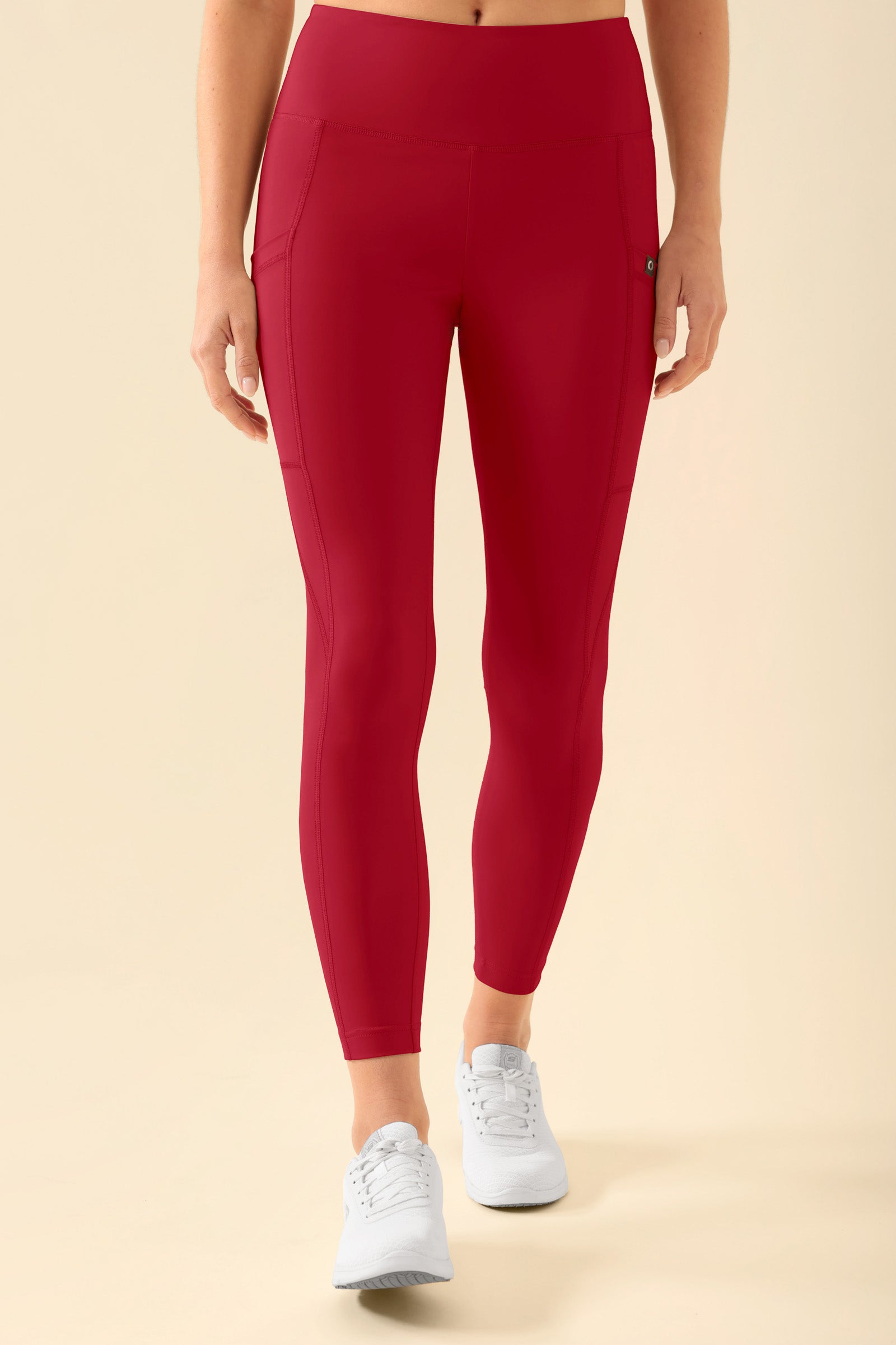 KAERE Leggings Damen - super elastisch rot, Vorderansicht 