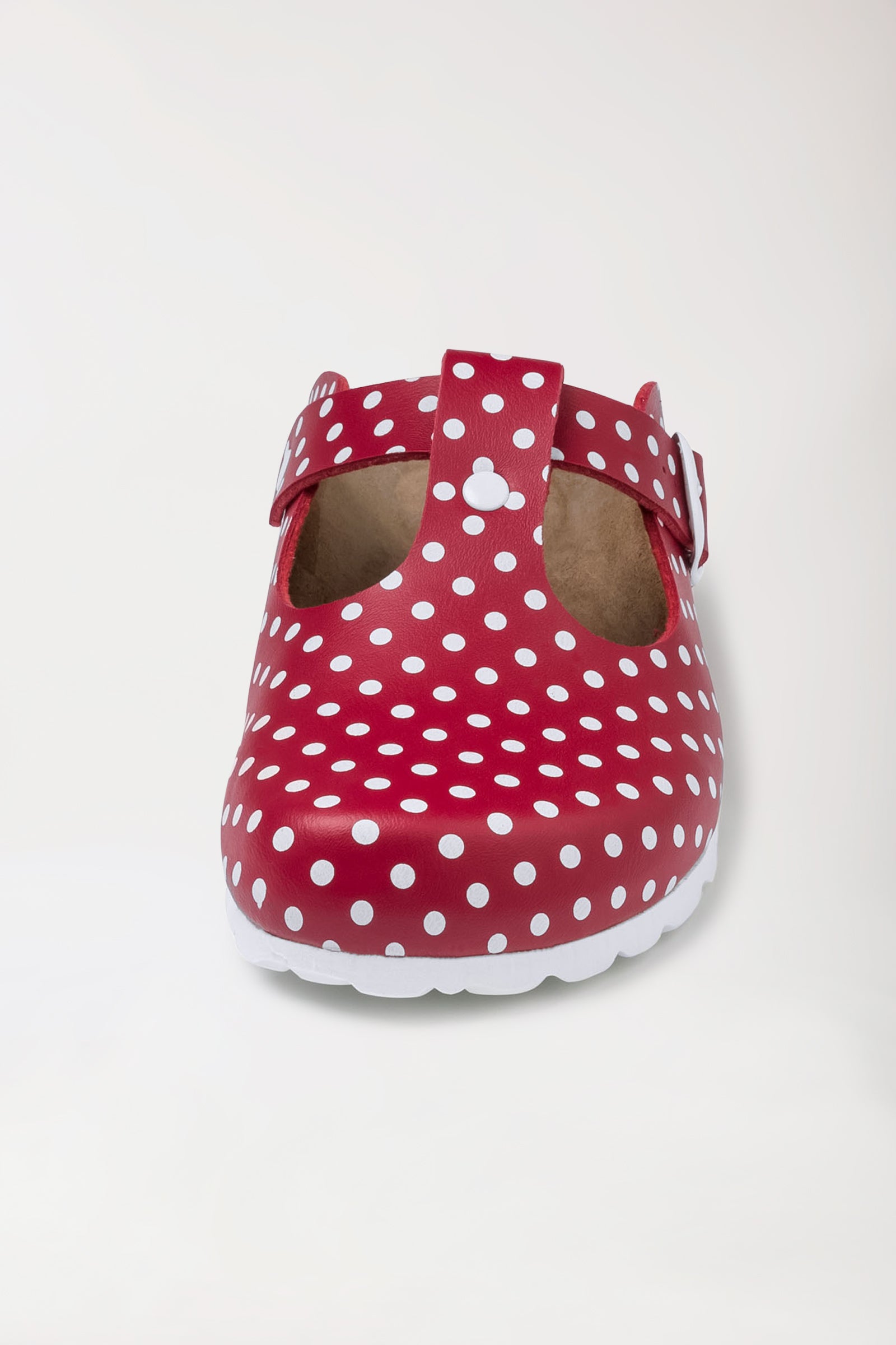 Damen Clog rot/weiss