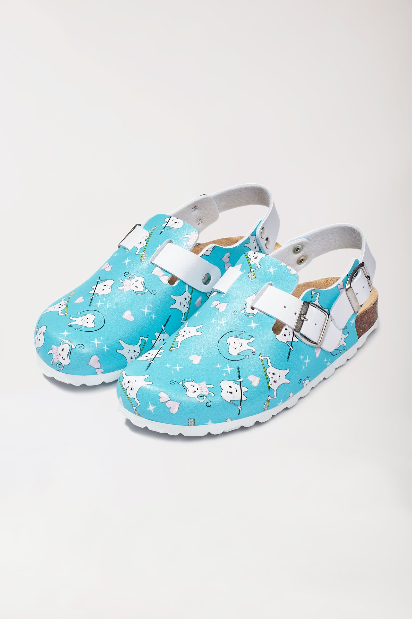 Damen Clog türkis/weiss