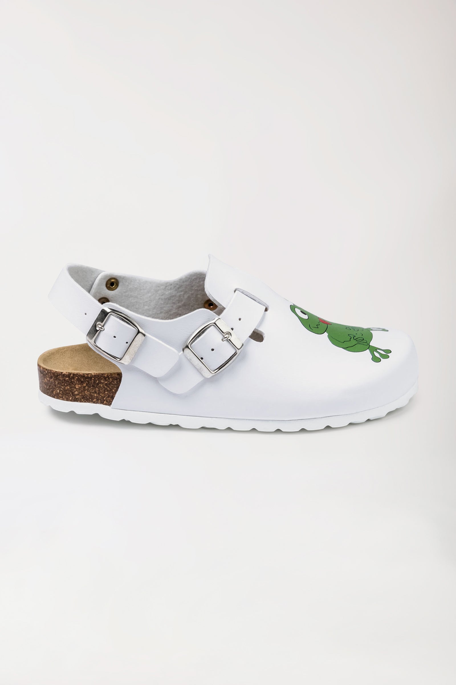Damen Clog - Motivdruck - weiss, Vorderansicht 