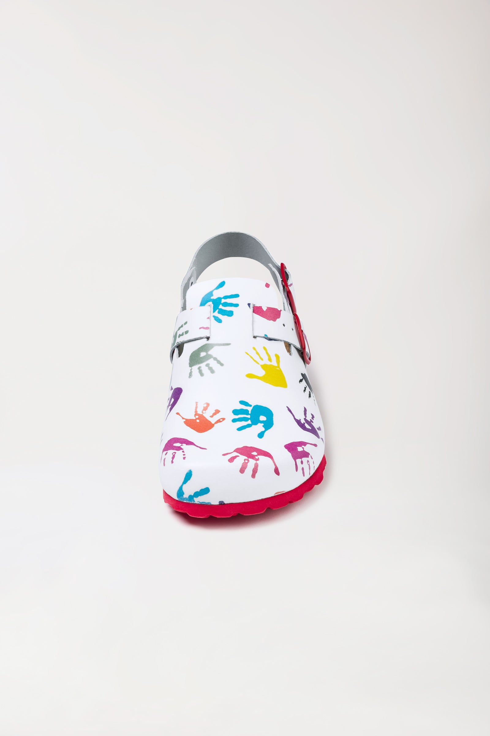 Damen Clog weiss/bunt