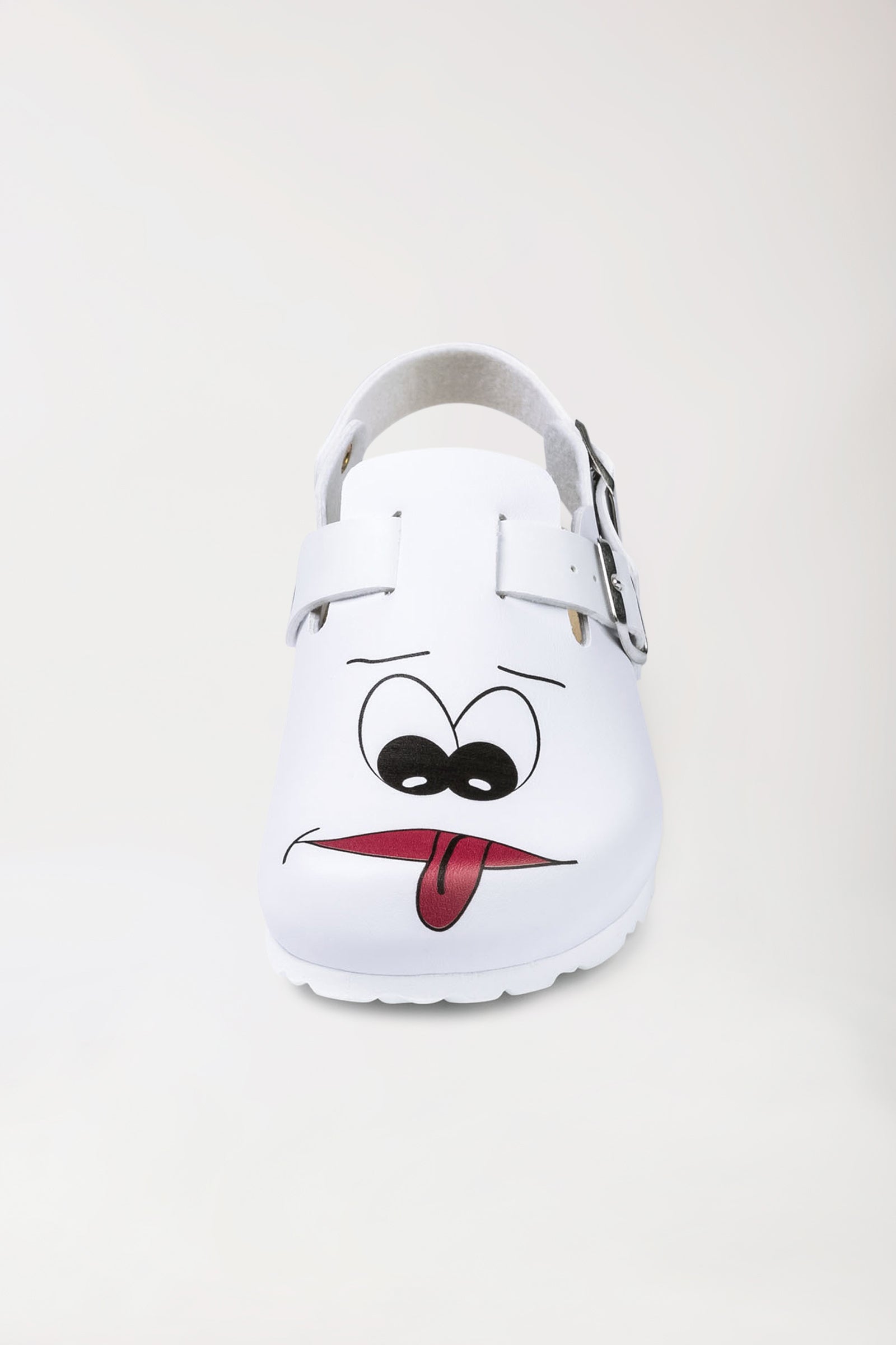 Damen Clog - Motivdruck - weiss/bunt