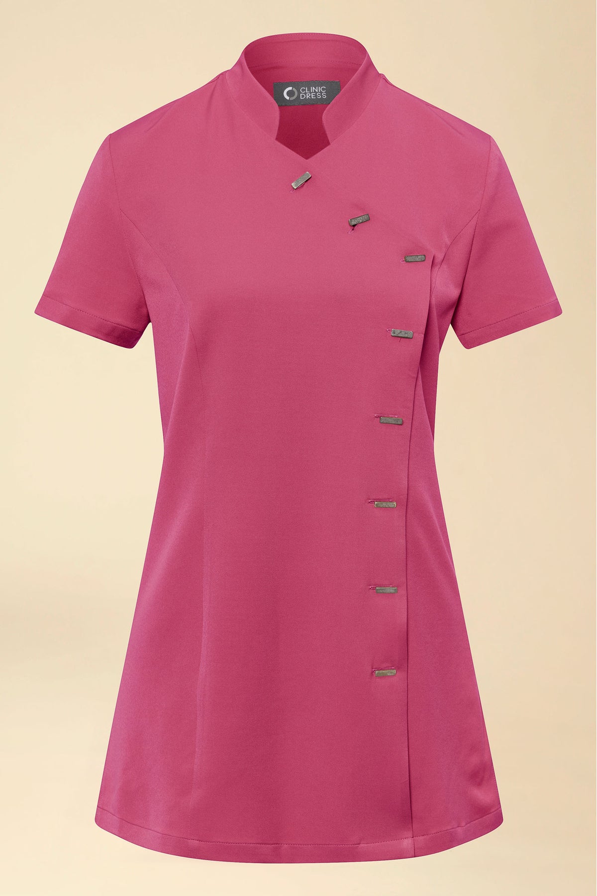 KAERE Kasack Damen - asymmetrische Knopfleiste rosenholz, Vue de face 