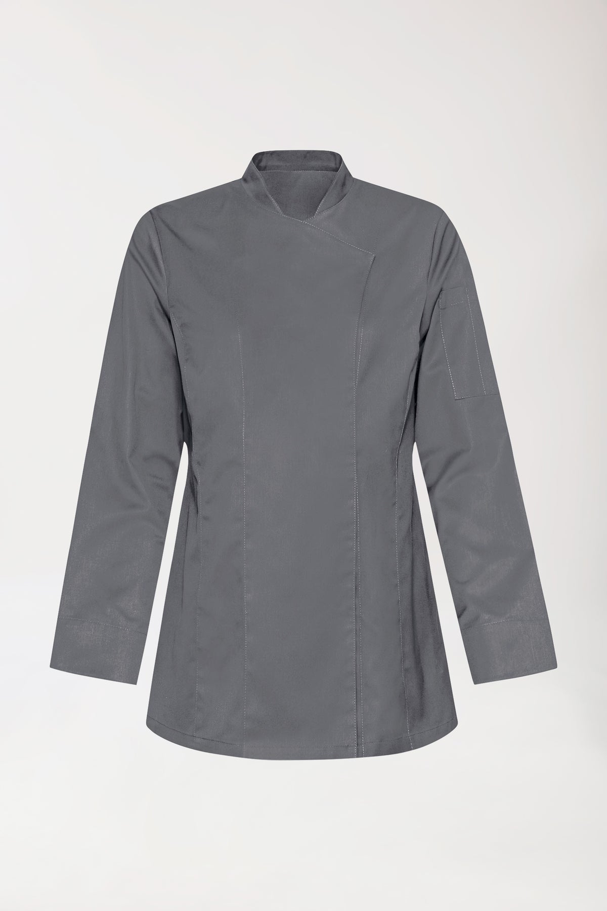 Gastro Kochjacke Damen - 1/1 Arm steingrau