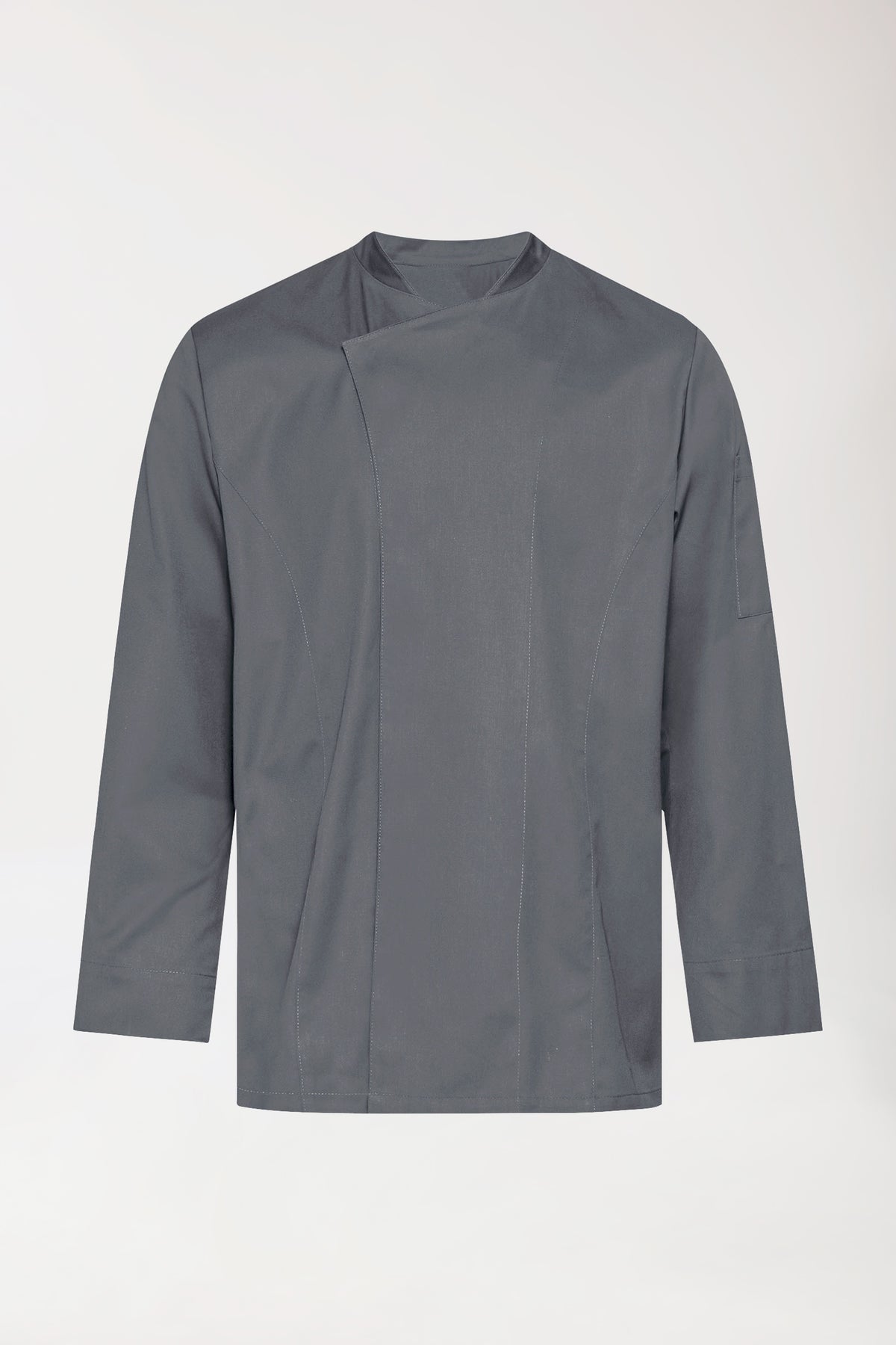 Gastro Kochjacke Herren - 1/1 Arm steingrau, Vue de face 
