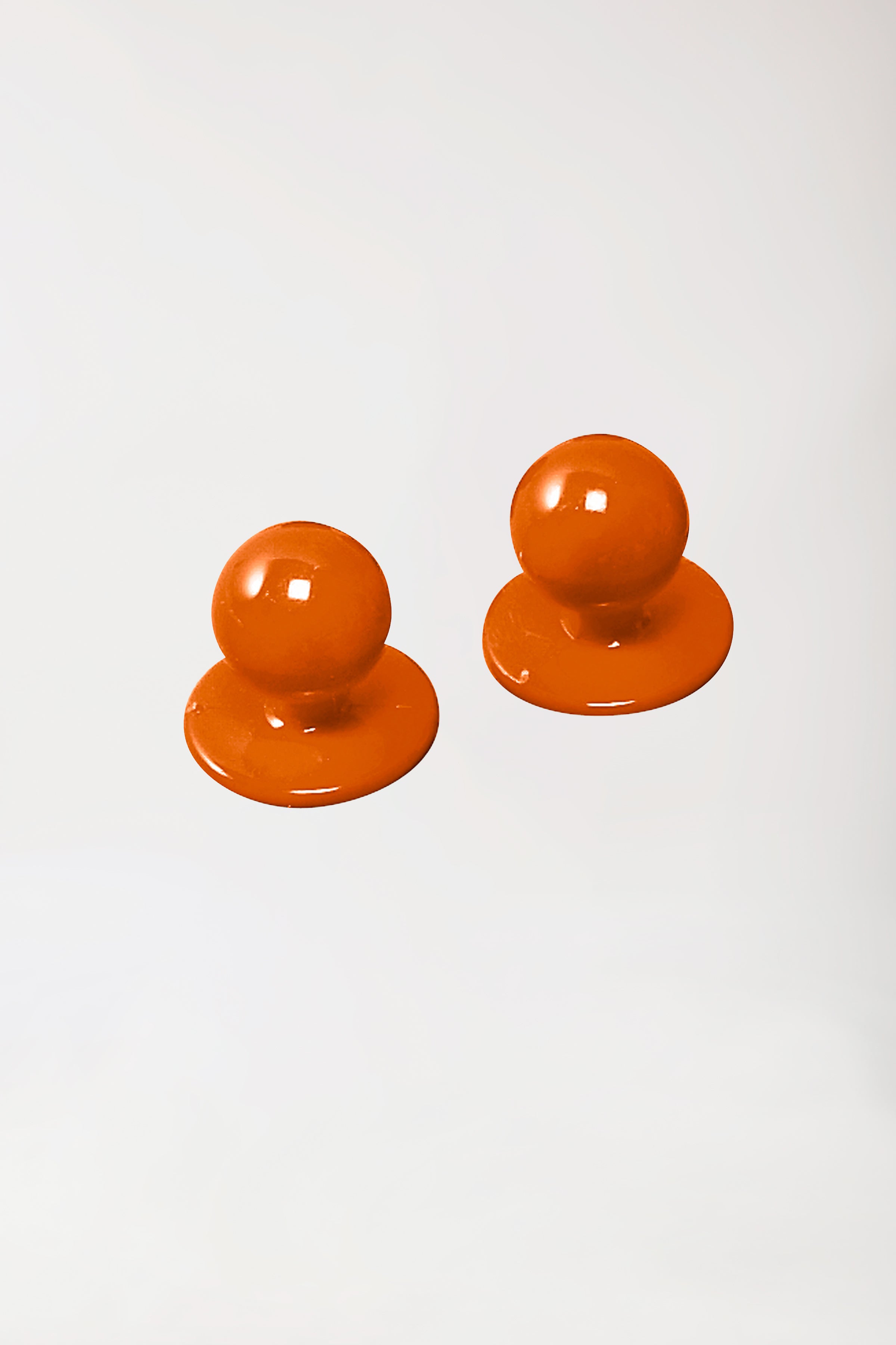 Gastro Kugelknöpfe Unisex - 12 Stück orange, Vue de face 