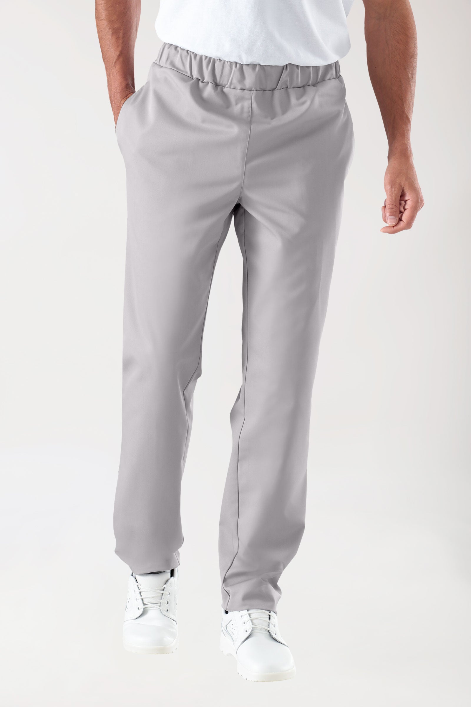 JUST STRONG Hose Unisex - Seitentasche - Gummibund grau, Vue de face 